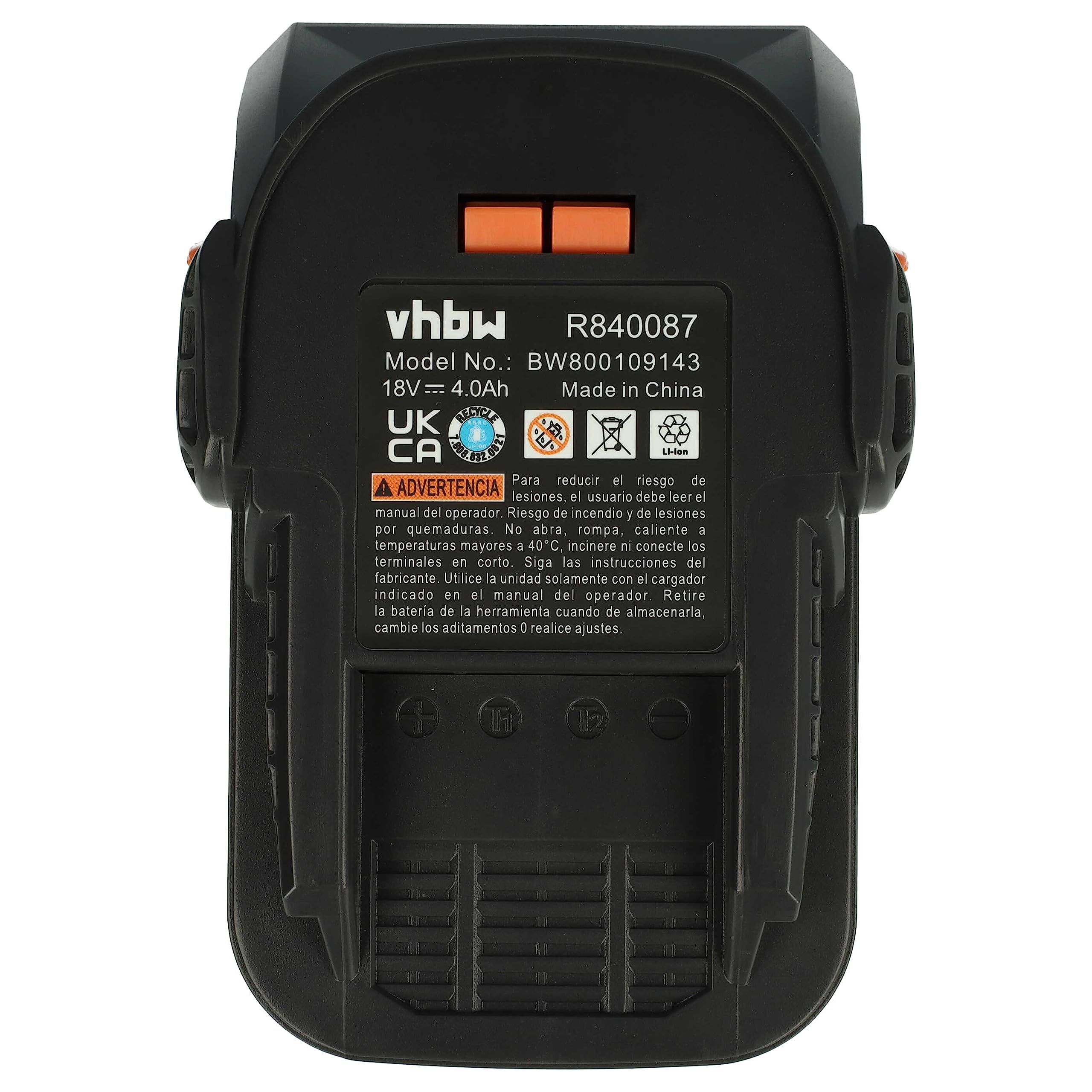 vhbw 1x batteria sostituisce AEG B1814, B1817G, L1830R, B1814G, B1817, L1815R, L1830, L1815, L1840R per utensile elettrico (4000 mAh, Li-Ion, 18 V)