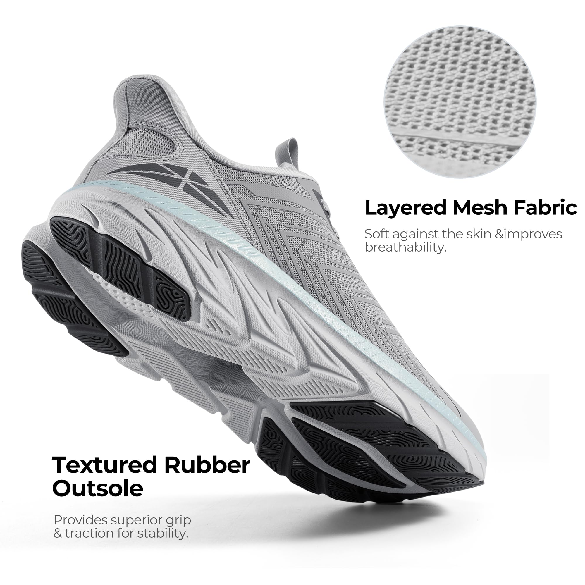 ALLSWIFIT Męskie wsuwane buty do chodzenia bieganie wygodne tenis oddychające antypoślizgowe sportowe siłownia trening trening krzyżowy modne trampki