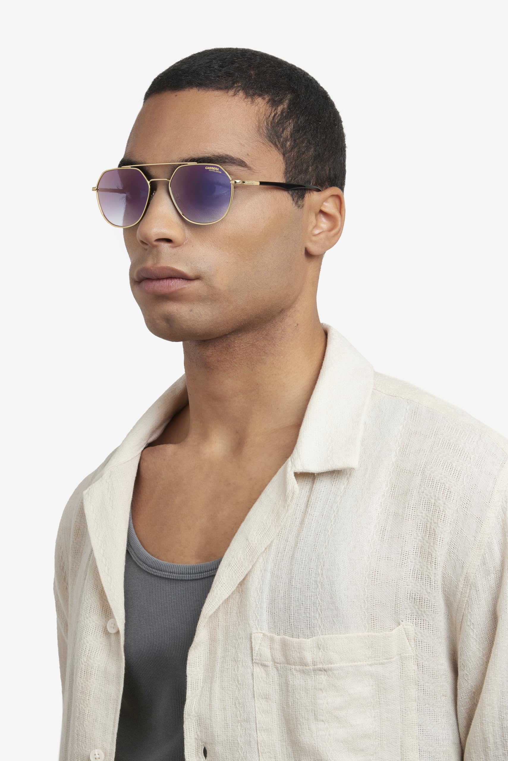 CARRERA Unisex 303/S okulary przeciwsłoneczne, czarne złoto, 53, Czarny/z?oty, 53