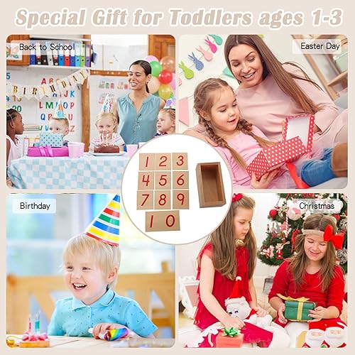 Miniatura 7 de Montessori Matemáticas Materiales Numerales Tarjetas para Preescolar Herramienta de Aprendizaje Temprano