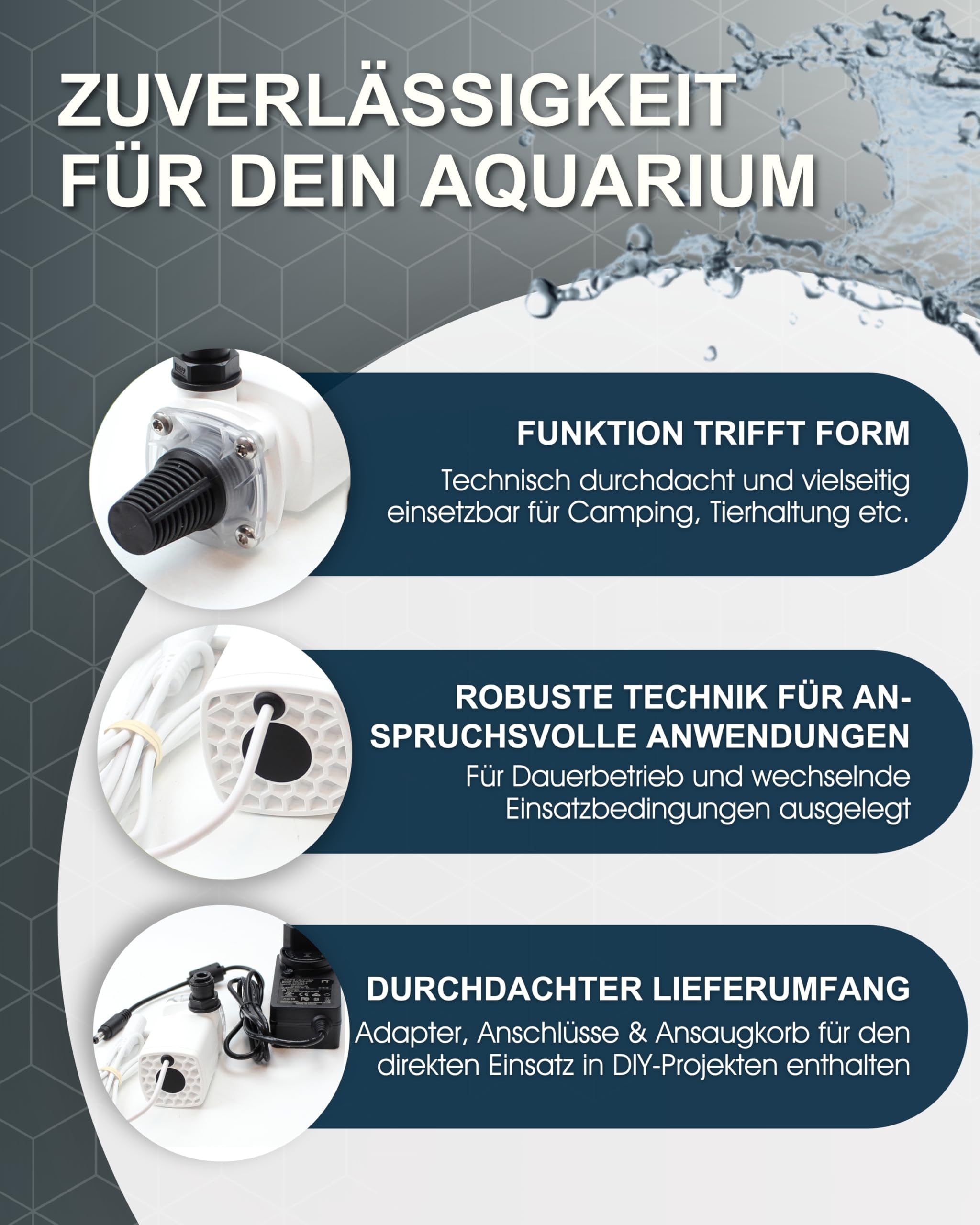 TUNZE Turbelle High Jet 5030 I universelle Wasserpumpe I Druckstarke Zentrifugalpumpe inkl. Netzteil I geräuscharme Pumpe für Meerwasseraquarien I Zubehör für Aquarien