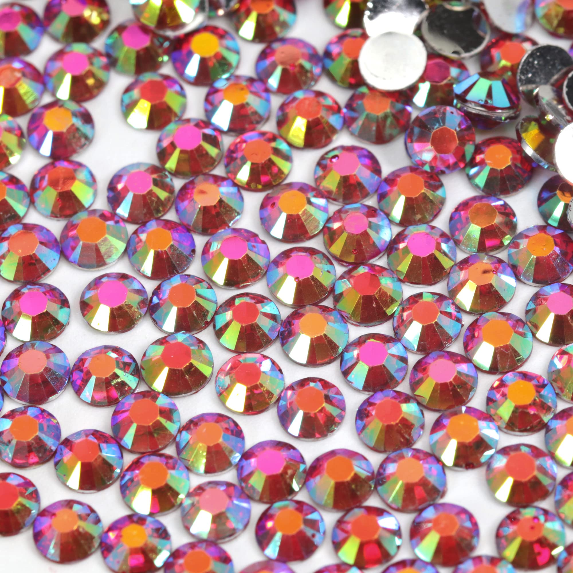 250pcs 6mm Flat Back Non-Stick Rhinestone Crystal Diamantes Nail Art & Craft Scrapbooking Embellishments 90 Available Colours (6mm, AB Clear #A13) — view 87
