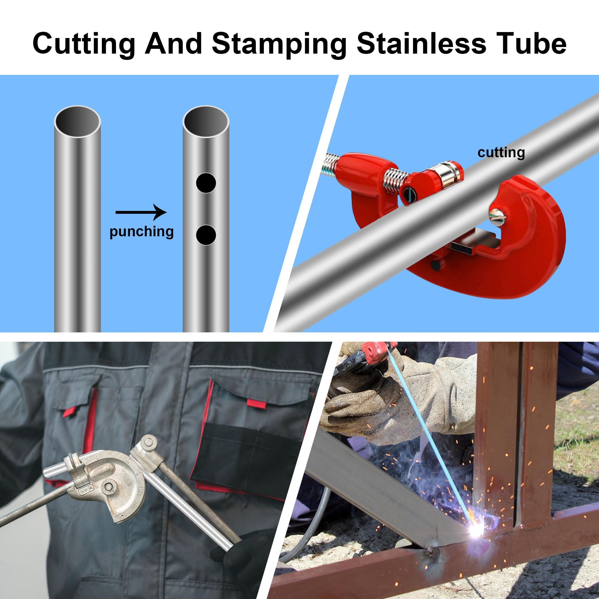 LAVMHAB Lot De 4 Tubes En Acier Inoxydable 304, 5 Mm De Diamètre