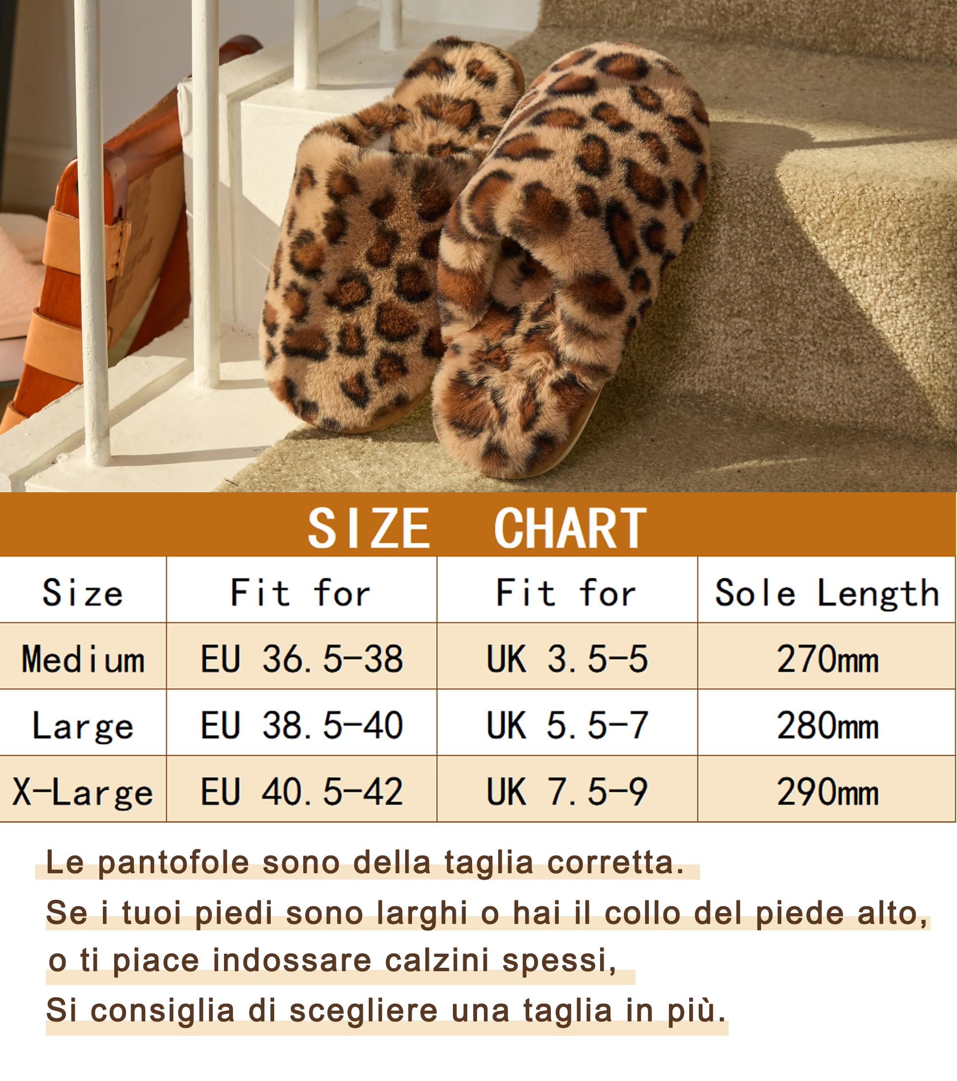 Donpapa Pantofole Donna Uomo Invernali Pelose Ciabatte Casa Comode Peluche Morbida Antiscivolo with Memory Foam Unisex