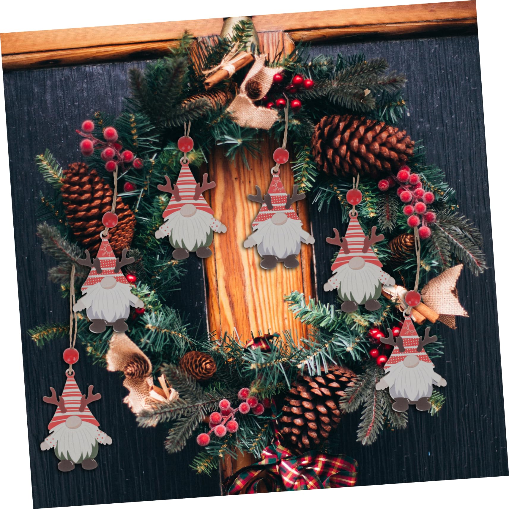 TOPBATHY 48 Pz decorazioni natalizie abbellimenti dell'albero di natale ciondolo natalizio joy christmas bouble christmas decorazione dell'albero di natale ciondoli in legno di Natale