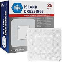 Vista 8 de MED PRIDE Apósito adhesivo para isla de 2 x 3 pulgadas, paquete de 50 apósitos estériles con bordes, altamente absorbentes, antiadherentes, sin