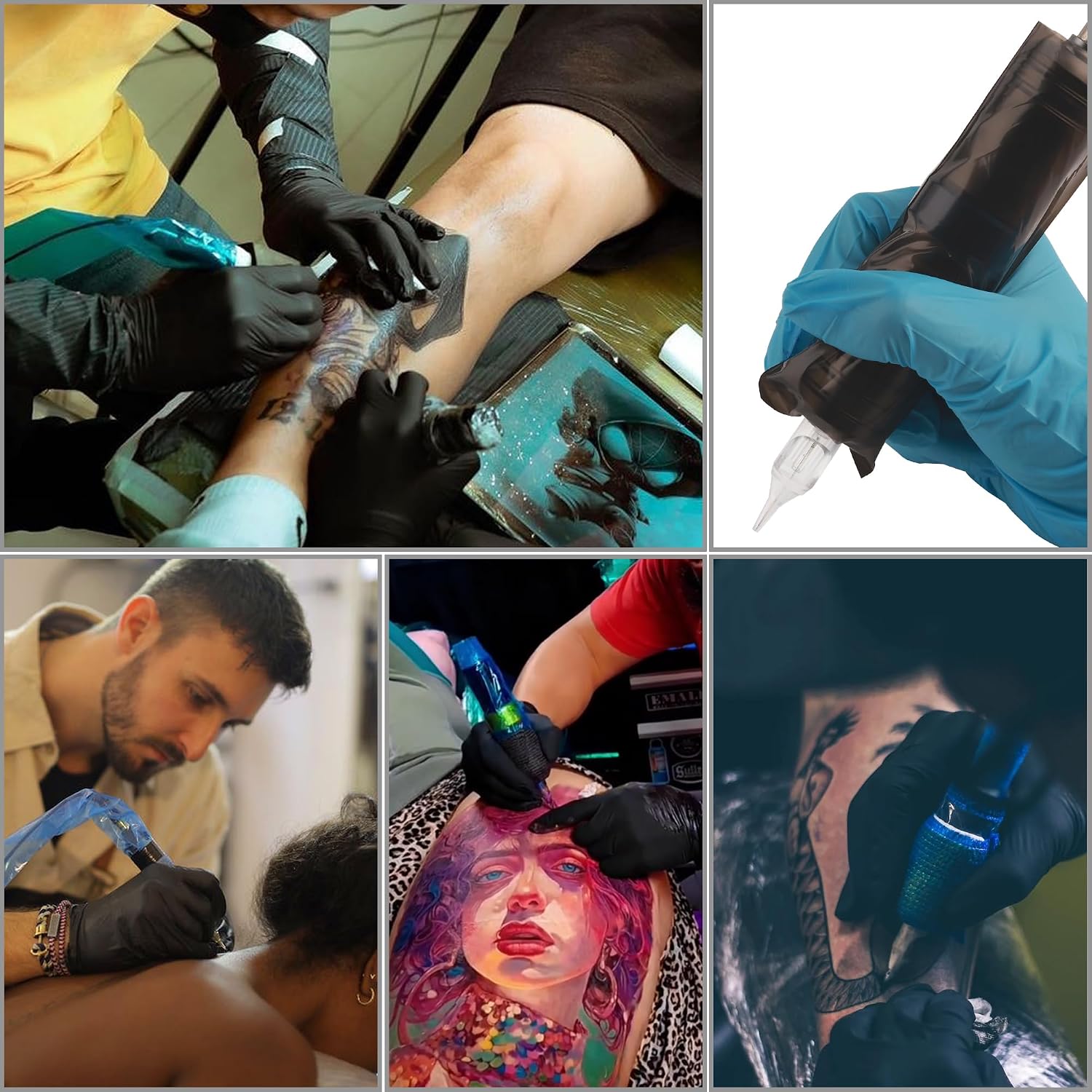 Large Tattoo Pen Covers - Rayyl 200pcs Tattoo Pen Machine Covers Large Size 2.5x7.1 inch Black for Pen Machine Bags Sleeves for Tattoo Kit Machine Pen Tattoo Supplies...