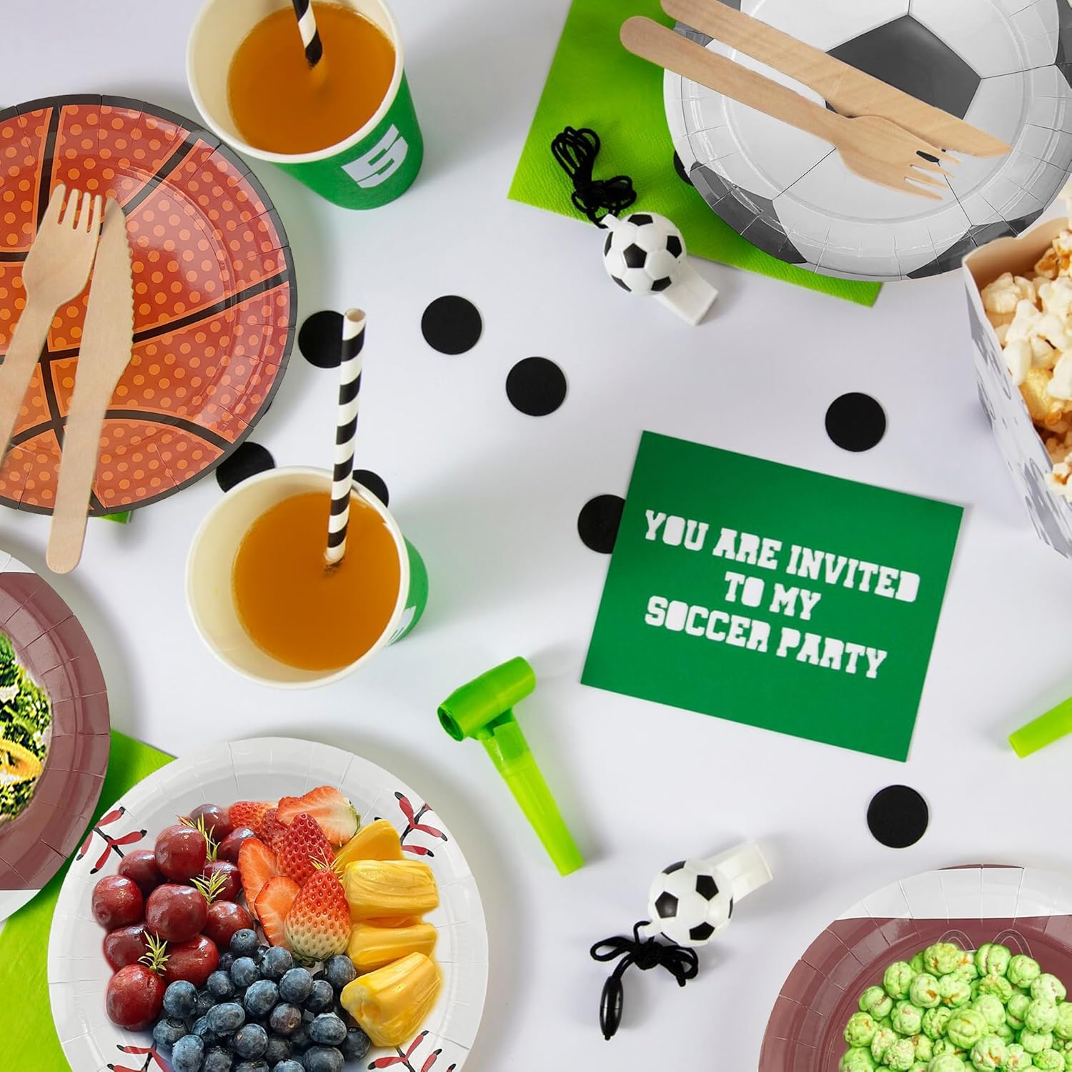 48PCS Sports Birthday Party Decorations 7" Sports Party Plates Disposable Sports Paper Plates Baseball Basketball Soccer Football Plates for Boys Adults Birthday Party Decorations - Image 5