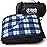 BRAWNTIDE Large Outdoor Waterproof Blanket - Thick Tartan Plaid Fleece, Warm, Windproof, Sandproof, Ideal for Camping, Parks, Grass, Hiking, Travel, Includes Stuff Sack, Shoulder Strap (Plaid Blue)