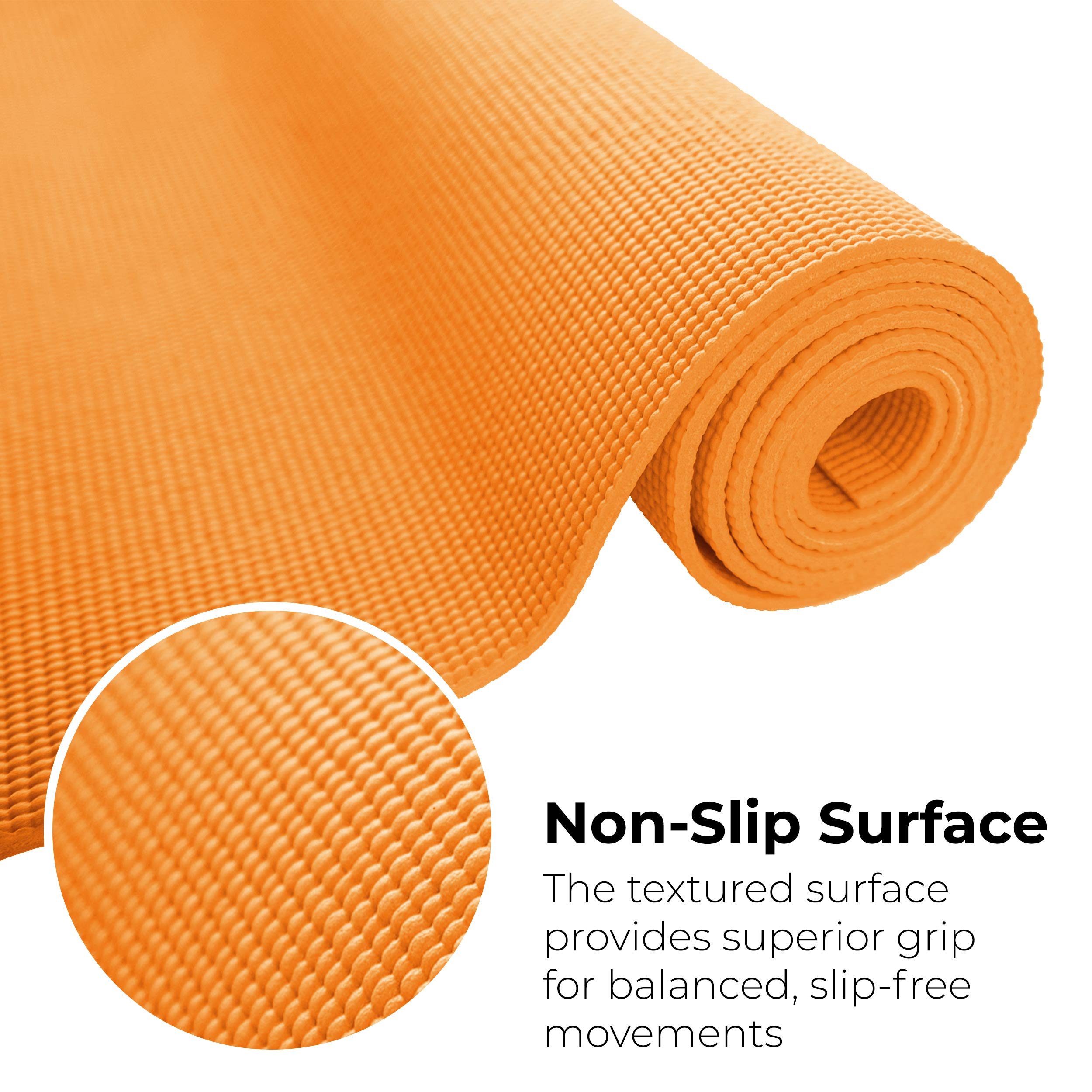 Paquete de 10 tapetes de yoga, 172.7 cm x 61.0 cm, tapete de ejercicio antideslizante, tapete de gimnasio de 4 mm de grosor para fitness y estiramiento, esterillas de yoga no tóxicas a