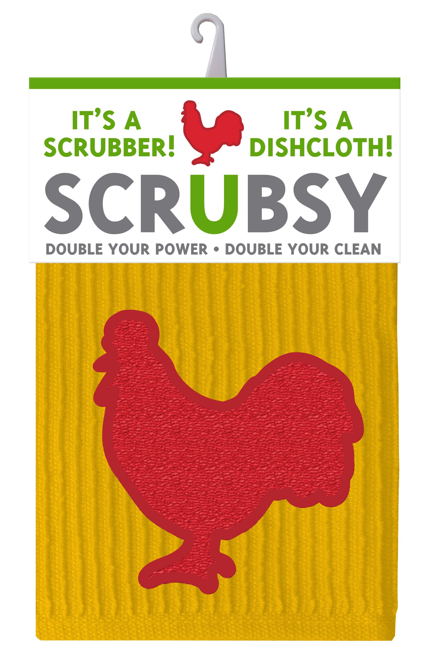 MU Kitchen Scrubsy Dishcloth and Scrubber, Rooster