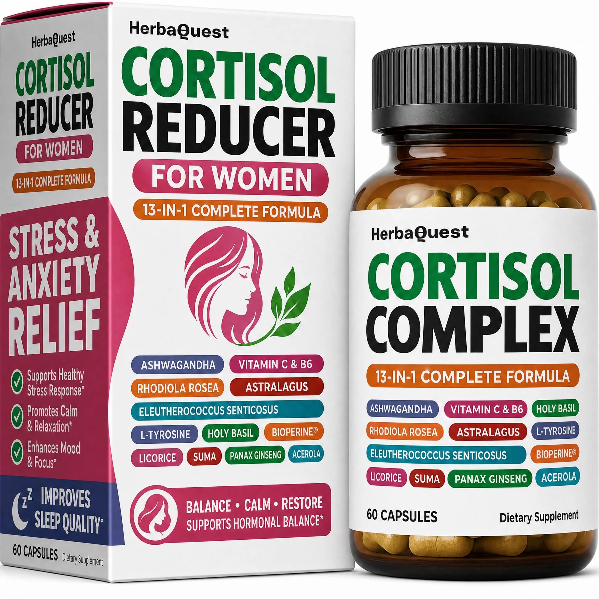 Cortisol Reducer Weight Loss - Stress Supplements for Women