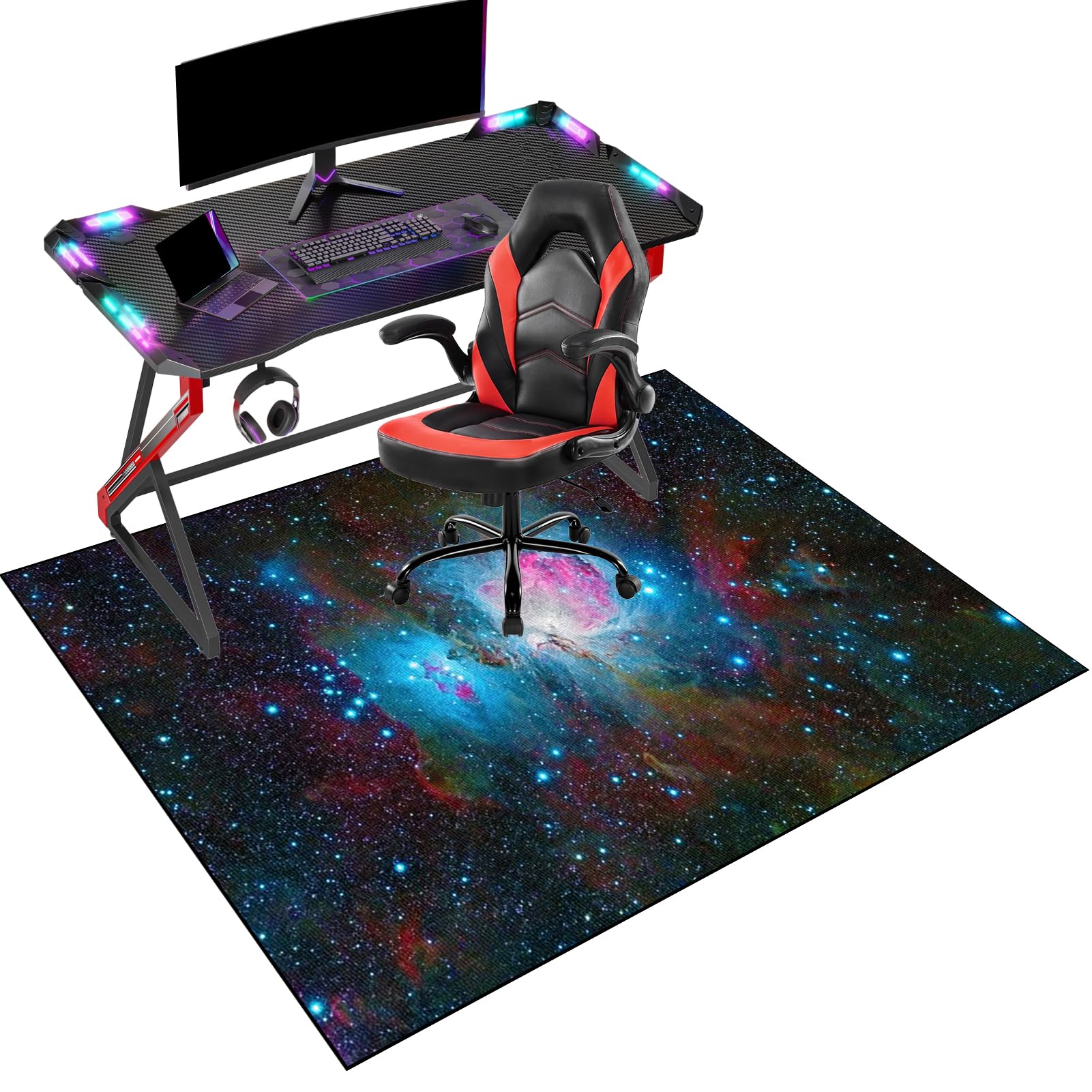Tappetino per sedia da Gaming Antiscivolo 70 x 100 cmTappetino per Sedia da Scrivania Grande Tappeto Sedia Ufficio per la casa Tappeto Salvapavimento Tappetino Protettivo per Parquet Pavimenti Duri