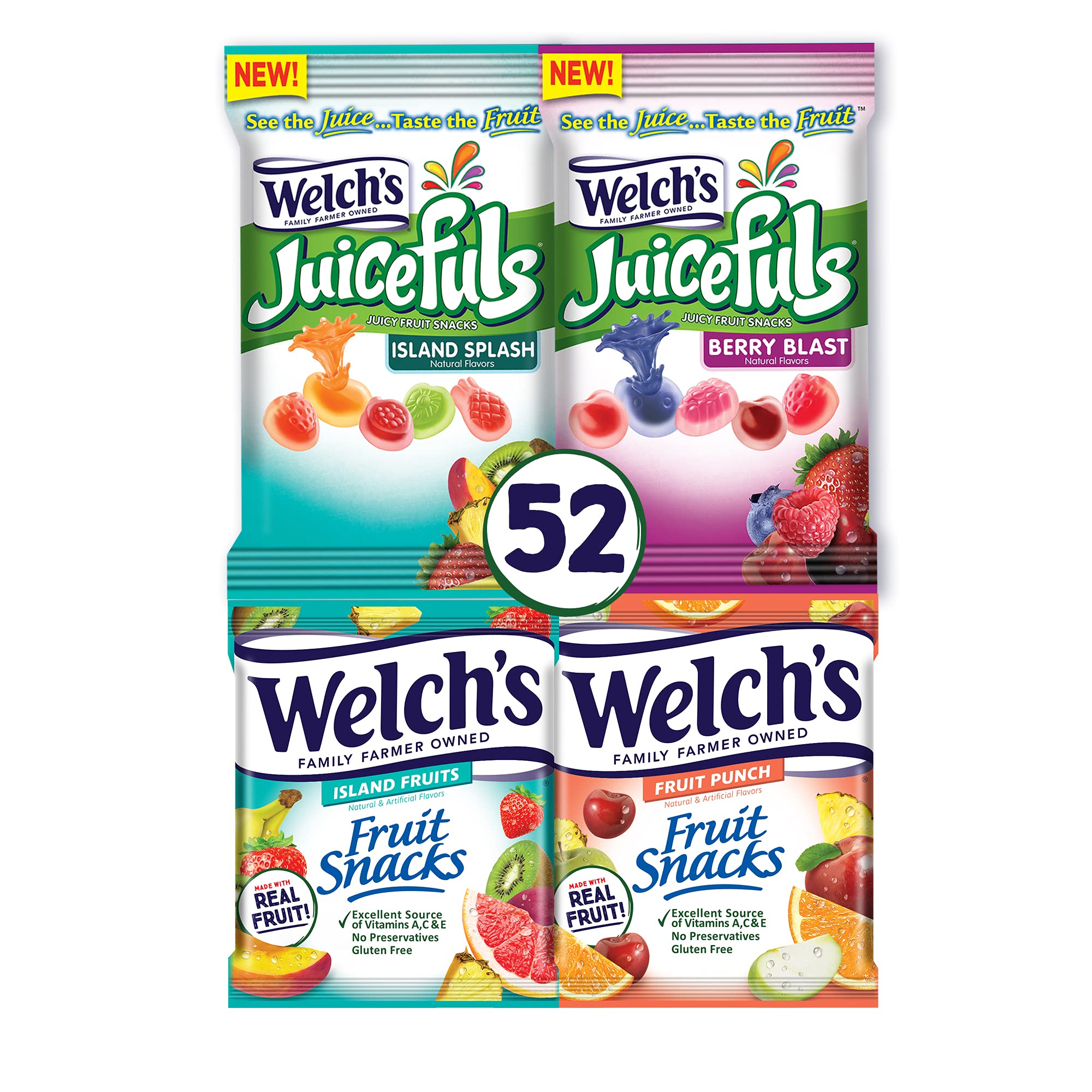 Buy Welch's Fruit Snacks Combo Variety Pack, Juicefuls Berry Blast