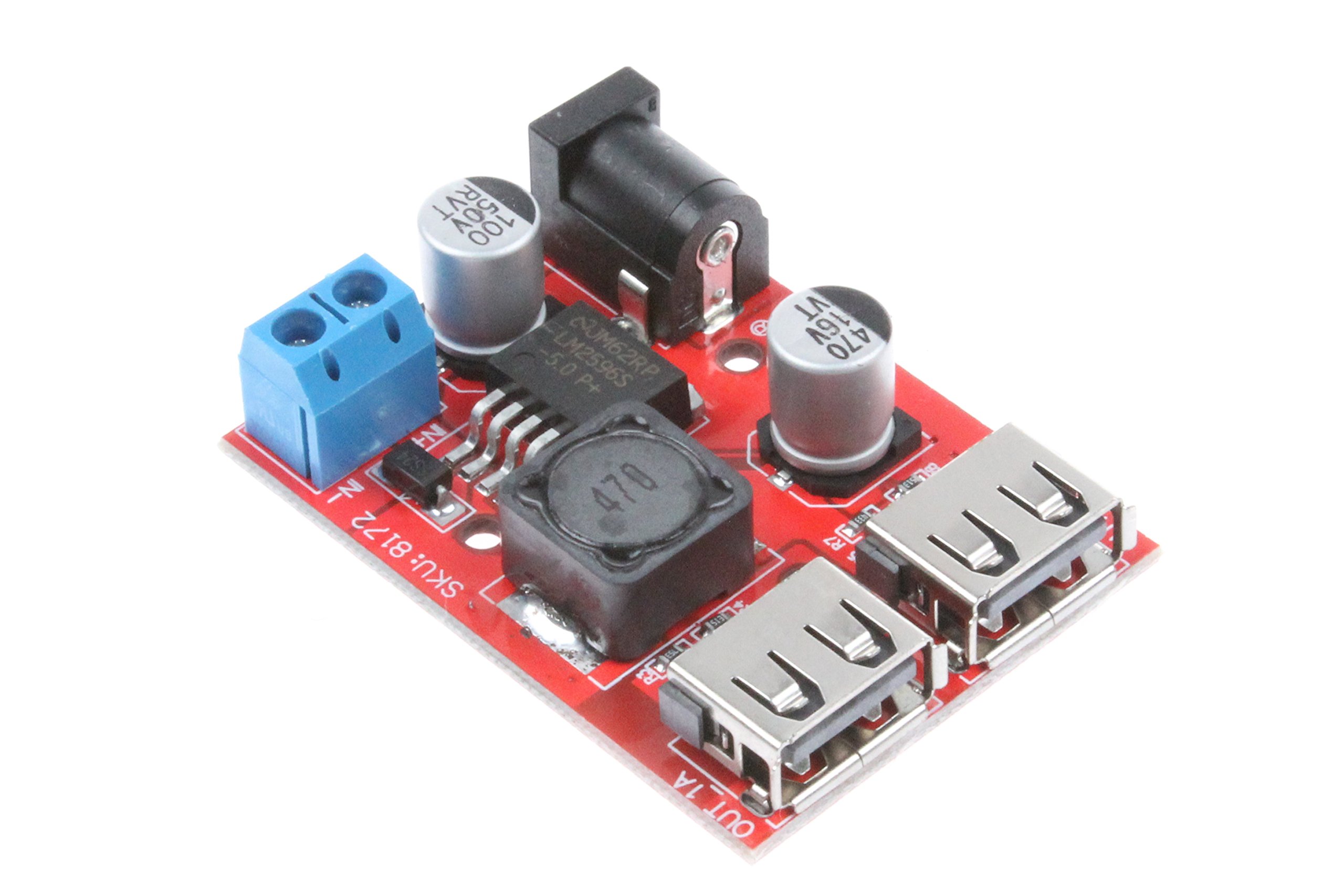 NOYITO 5V 3A Dual USB Power Supply Module DC12V 24V 36V 6-40V Buck to 5V Dual USB Output Charger Regulators