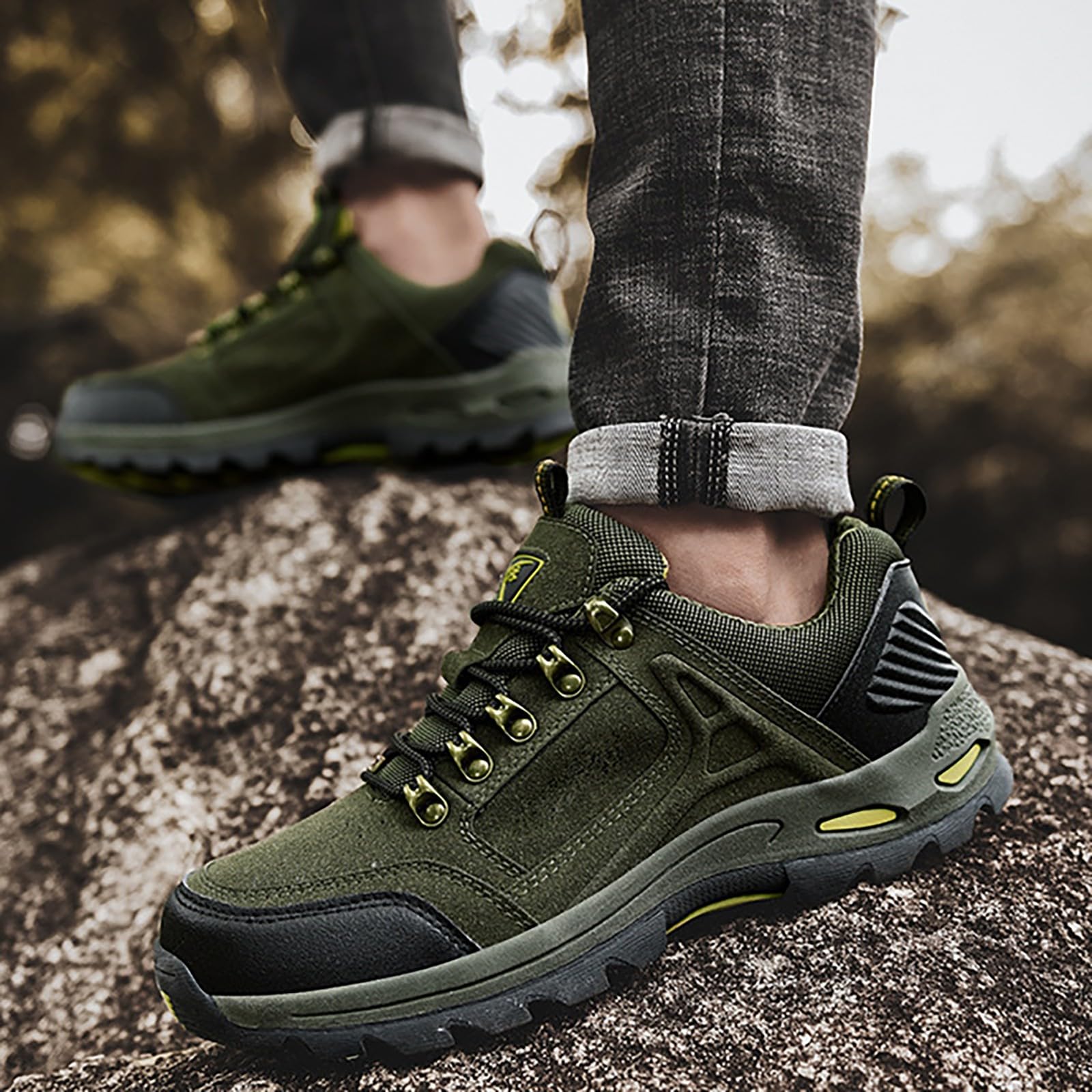 Zapatos de senderismo para hombre, impermeables, transpirables