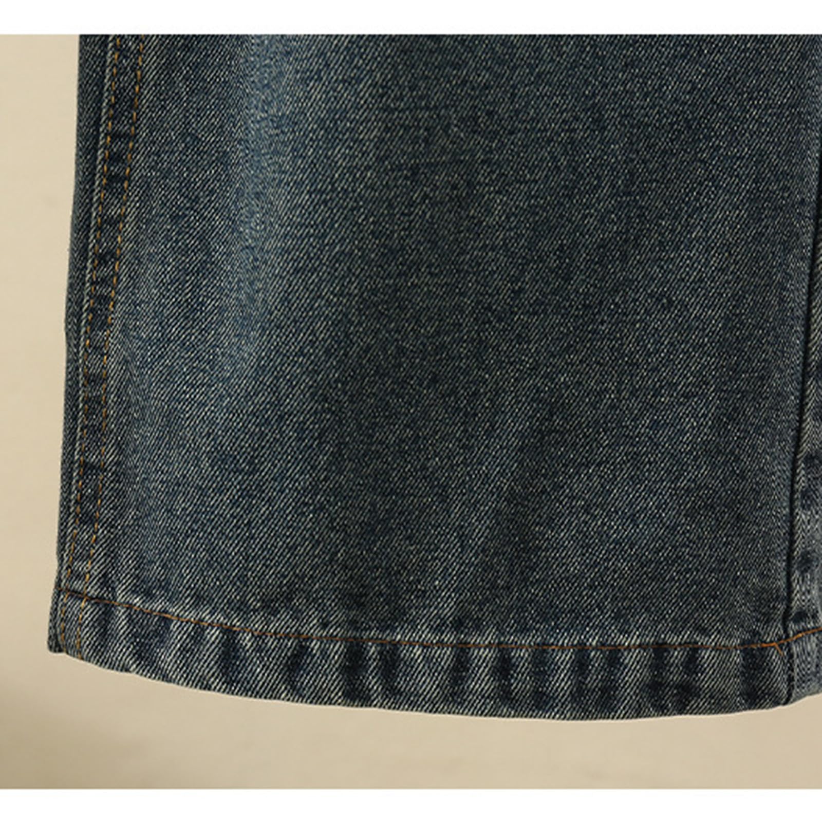Genérico Pantalon Vaquero Niña - Niñas Otoño E Invierno Más Bolsa De Lana Fregona Pantalones De Pierna Ancha Pantalones Vaqueros Grandes para Niños Pantalones Rectos Sentido del Diseño