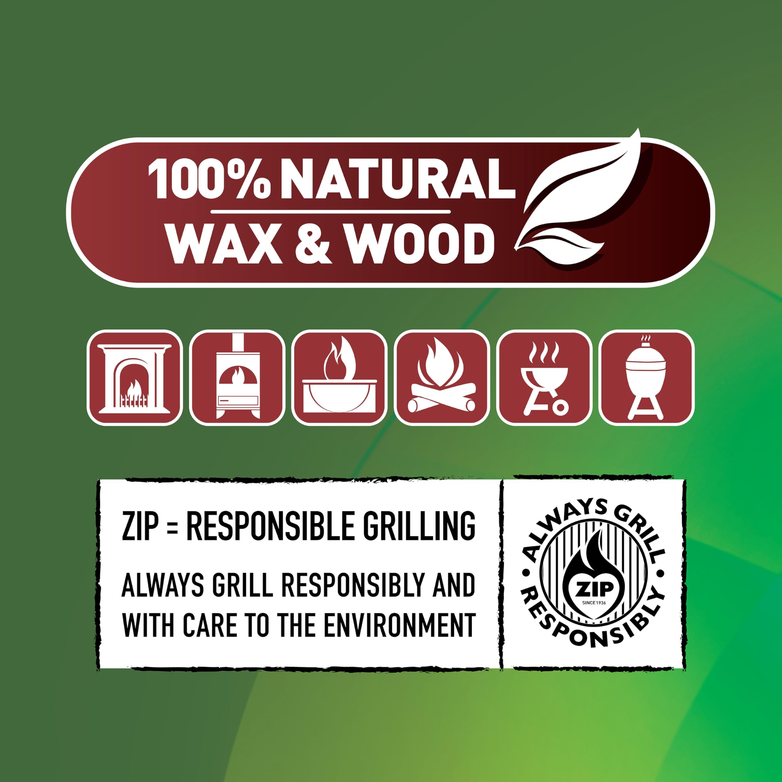 Zip Naturalne kostki świetlne Firestarter Instant Light, opakowanie 24 szt