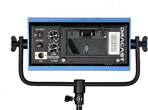 Miniatura 2 de Dracast Pro Series LED500 - Luz de video LED bicolor de 3200 K - 5600 K  Regulable 0% - 100%  CRI y TLCI 96+  Placa de batería de montaje dorado