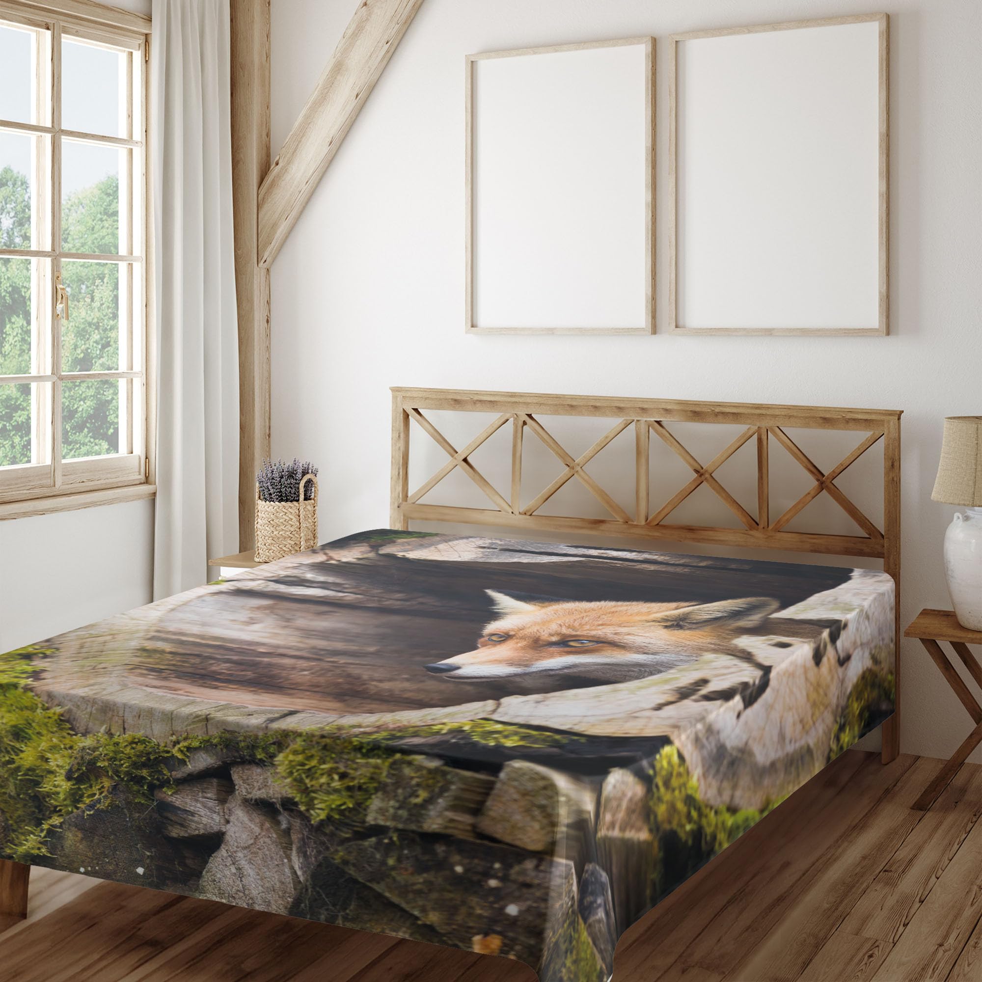 Ambesonne Floral Flat Sheet, Monochrome Leaves Abstract Design Botanical Arrangement Gardening Inspiration Print, Soft Comfortable Top Sheet Decorative Bedding 1 Piece, TwinXL Size, Black White