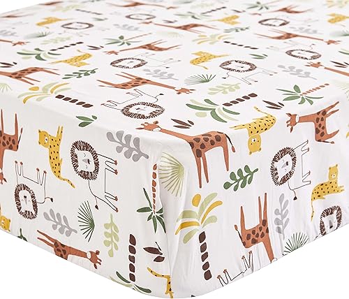 Miniatura 4 de Levtex Baby - Zuma - Juego de cama para cuna - Juego de guardería - Selva - Gris pardo, verde, marrón, crema - Animales de la selva - Juego de 4