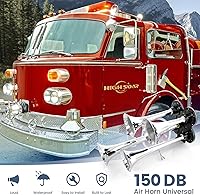 Vista 6 de HIGHSOAR 12V/24V Bocina de aire para camiones 150DB Juego de 4 bocinas de trompeta con compresor universal para automóvil, tren, barco