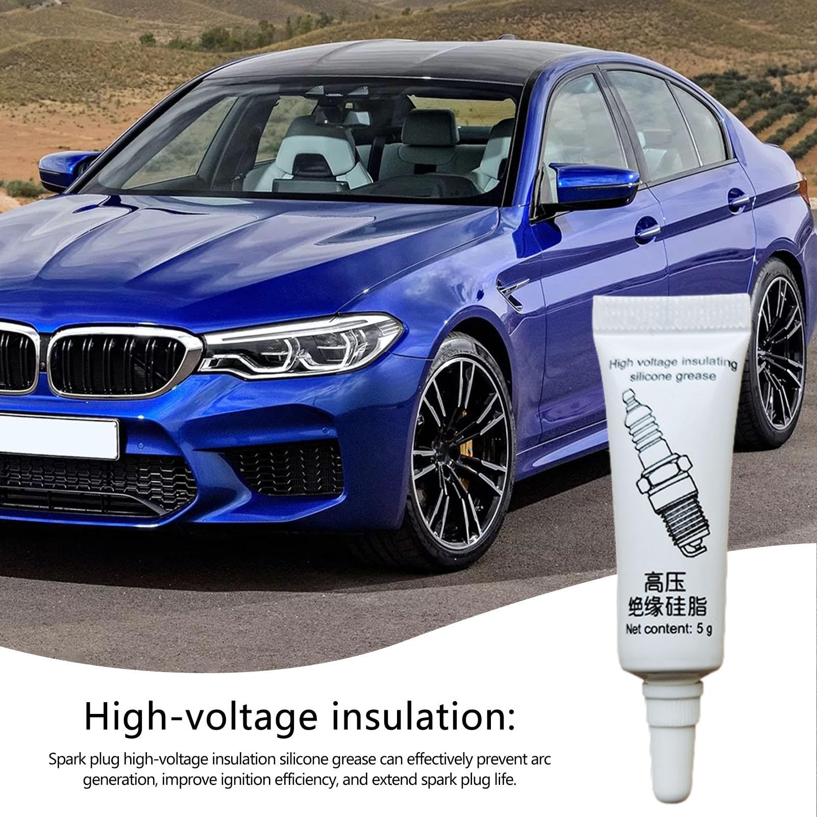 Generic Dielectric Silicone Grease - Waterproof High Voltage Insulation, Portable High Temp for Electrical Connectors Switches Sensors, 5g, TSTQEKGGCY5PJEIS