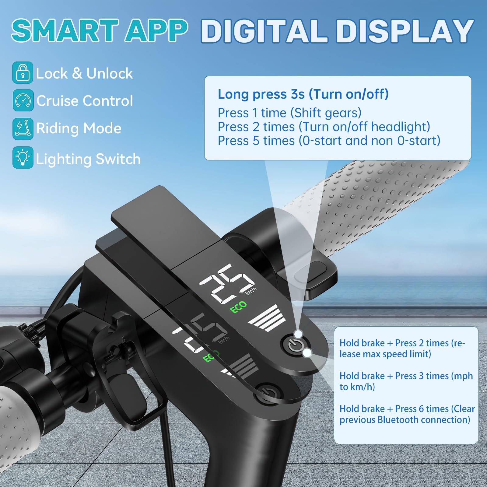 Trottinette électrique Pliable - RCB - Pneu 8.5 - APP - Vitesse Max 25km H 350 W Mode 3 Vitesses Noir