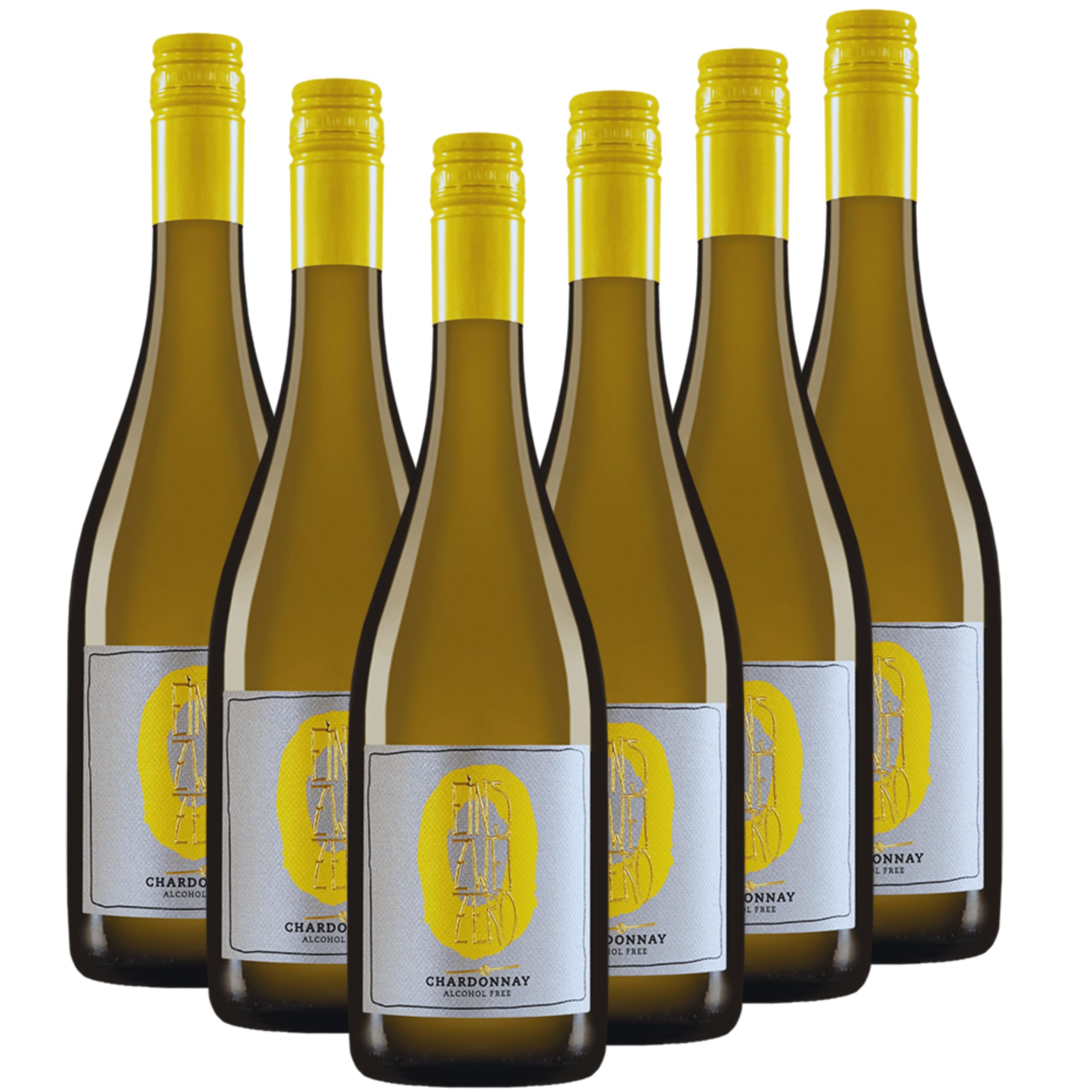 EINS-ZWEI-ZERO Chardonnay alkoholfrei – 6x0,75L – Weingut Leitz – Premium alkoholfreier Weißwein – fruchtig & elegant – alkoholfreier Genuss aus Deutschland - inkl. gratis Weinausgießer