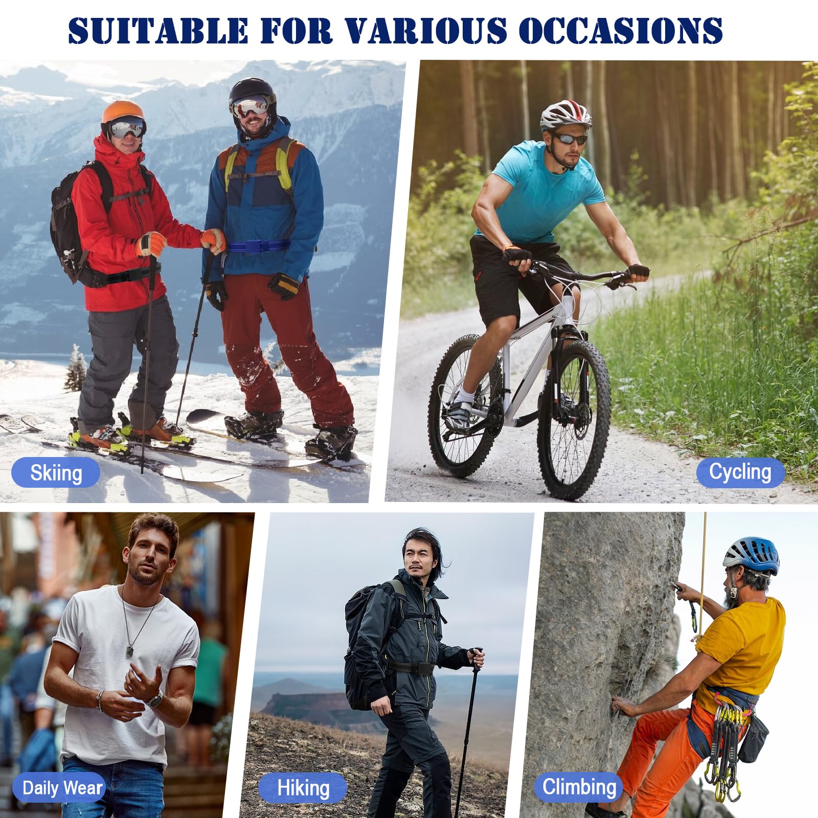 Military Tactical Nylon Mens Belt - Adjustable Web Belts with Non-Metal Buckle for Outdoor Sports, Training, 59 Inches Length