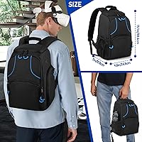 Vista 6 de Bolsa de transporte de almacenamiento compatible con Oculus Meta Quest 2/Quest 3/Quest 3S/Quest Pro/VR Elite correa y controlador, mochila de viaje