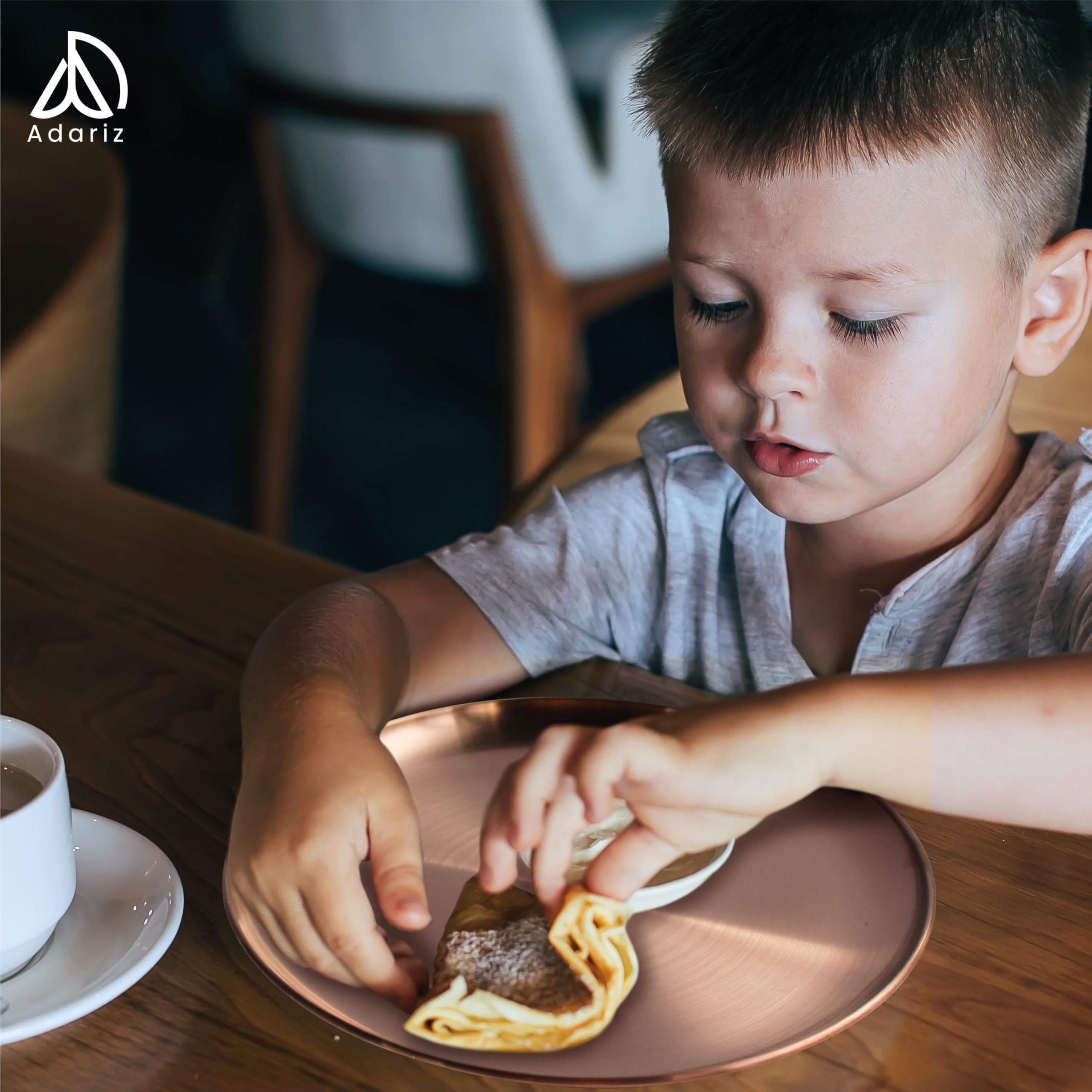 Stainless Steel Dinnerware Set – 12 Pieces: Includes 4 plates, 4 forks, and 4 knives. Rust-resistant and easy to clean. Perfect for everyday use, family gatherings, picnics, or camping trips