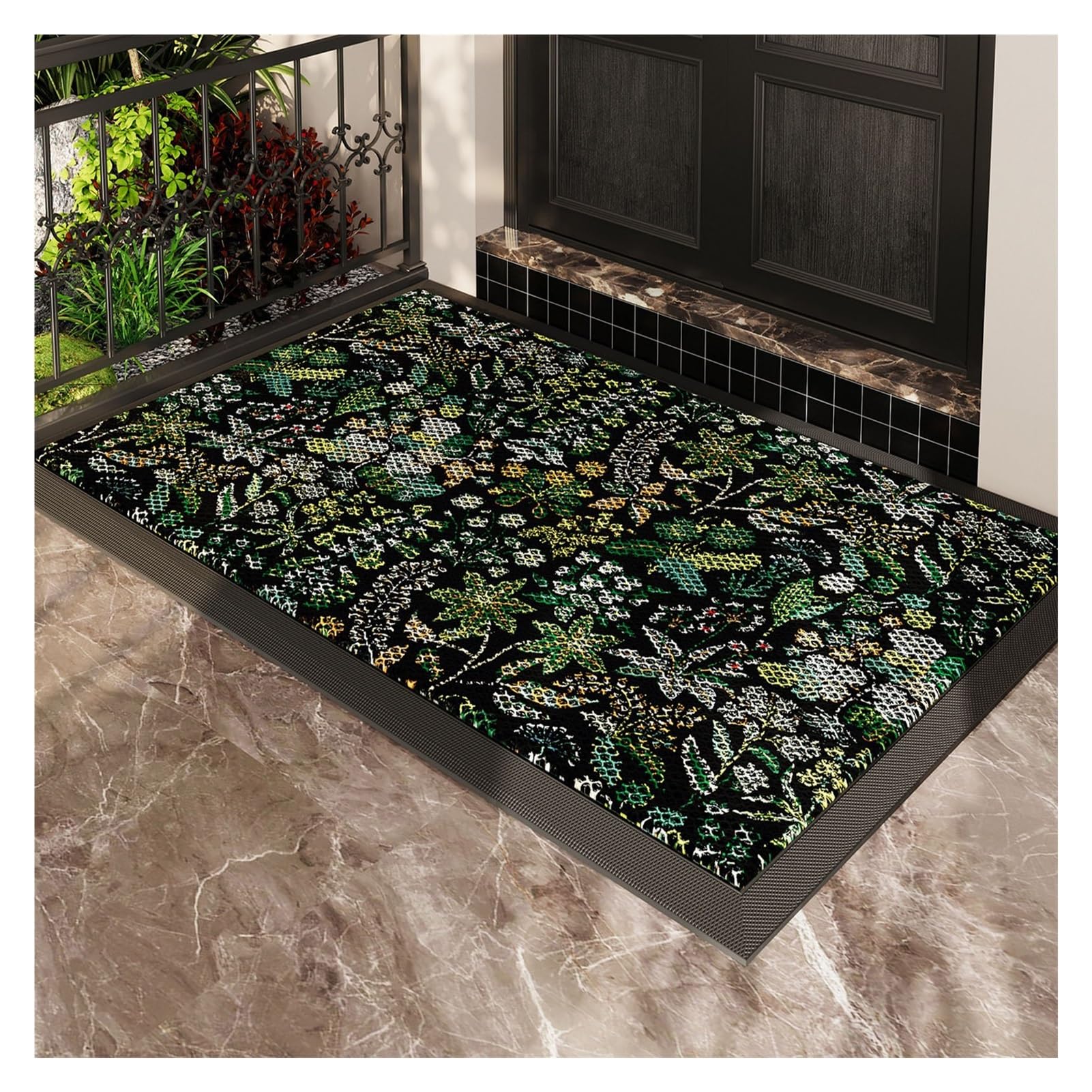 Tappeto Esterno Facile da Pulire Zerbini di Benvenuto Zerbino per Porta | Sentieri da Giardino, Terrazze, Cortili(B,60x90cm/23.62x35.43″)