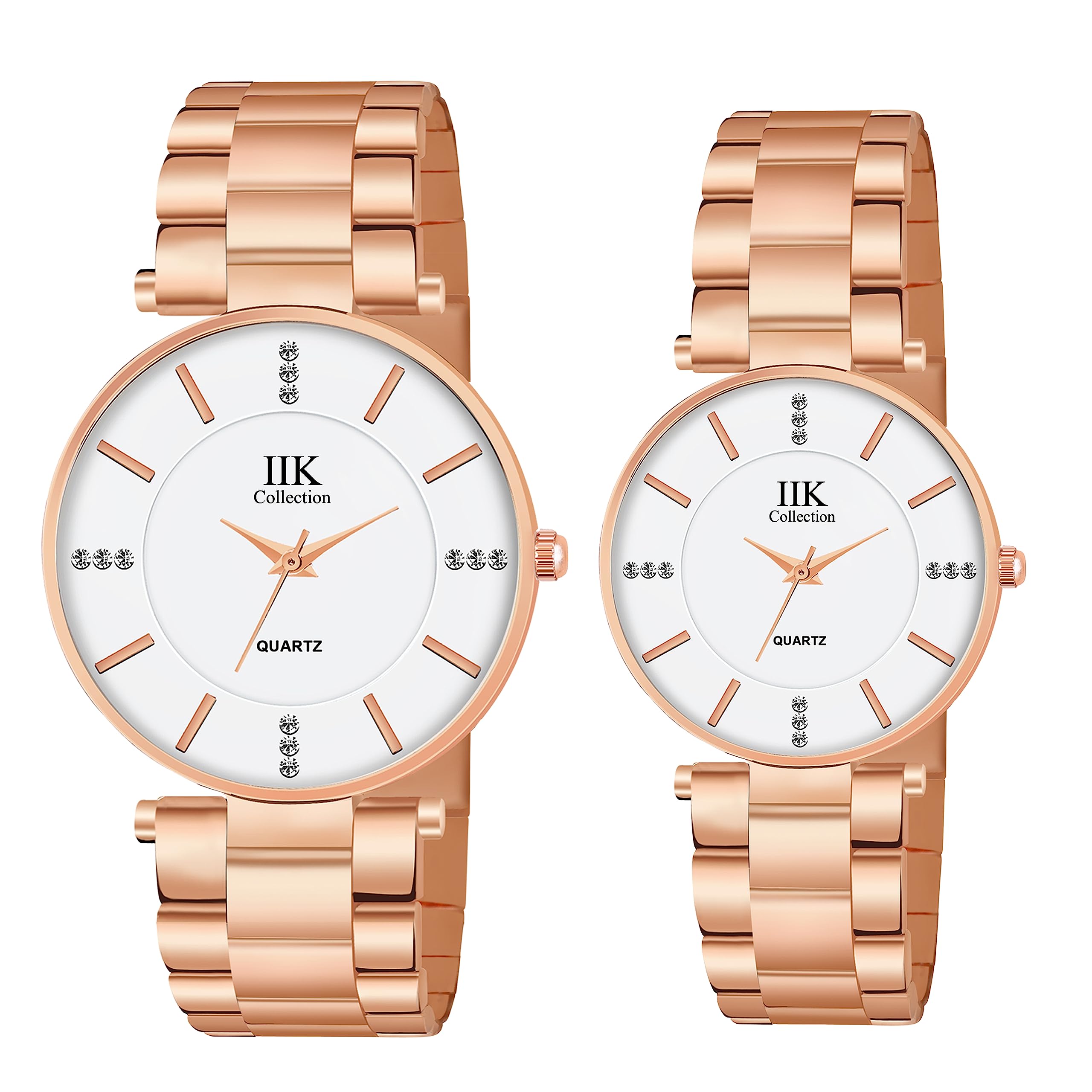 IIK COLLECTION Round Studded Formal Dial Analogue Quartz Movement,Long Battery Life, Stylish Belt Womens and Mens Watch- Water Resistant Watches for Boys and Girls. (B0C9TVB5Z5) Amazon Price History, Amazon Price Tracker
