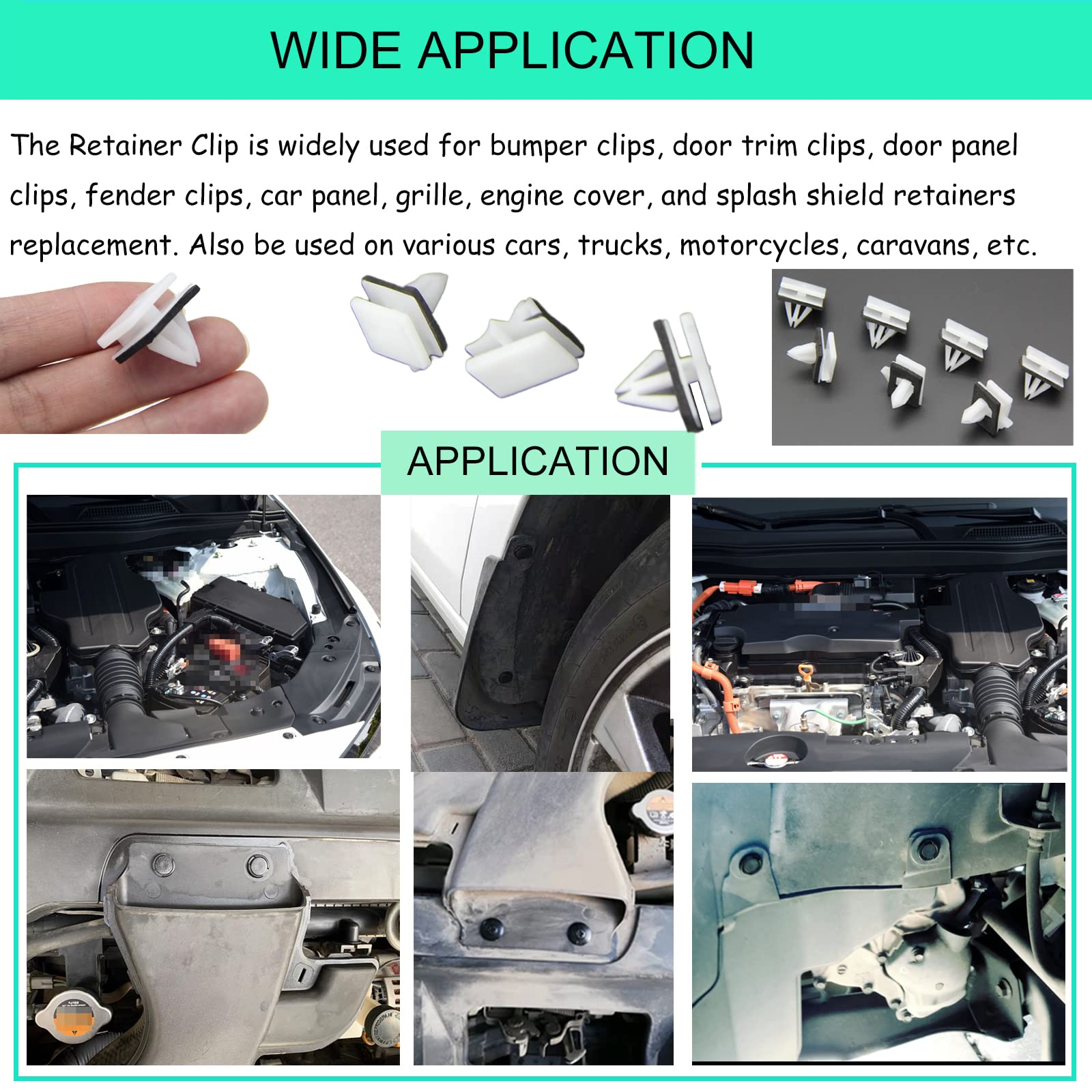 30pcs Rocker Panel Moulding Clips Retainers – White Nylon – Fits Chevy Impala, Lumina, Monte Carlo – Direct Replacement