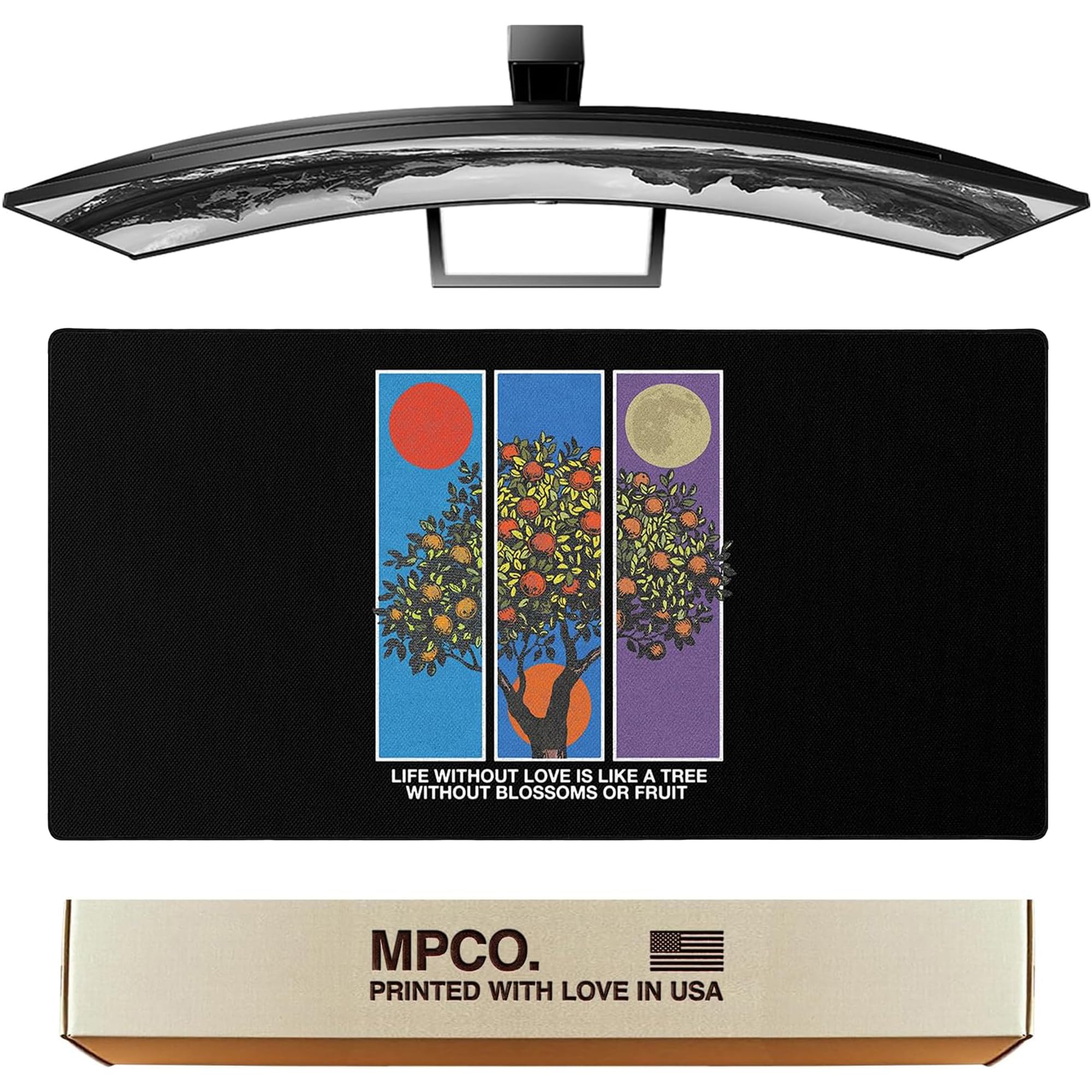 MPCO. Original Large Gaming Desk Mat – 36" x 17" Aeroglyde OZGMX Original Full Desk Mouse Pad for Smooth Precision – Non-Slip, Washable Extra-Large PC Mouse Pad for Gaming Sessions