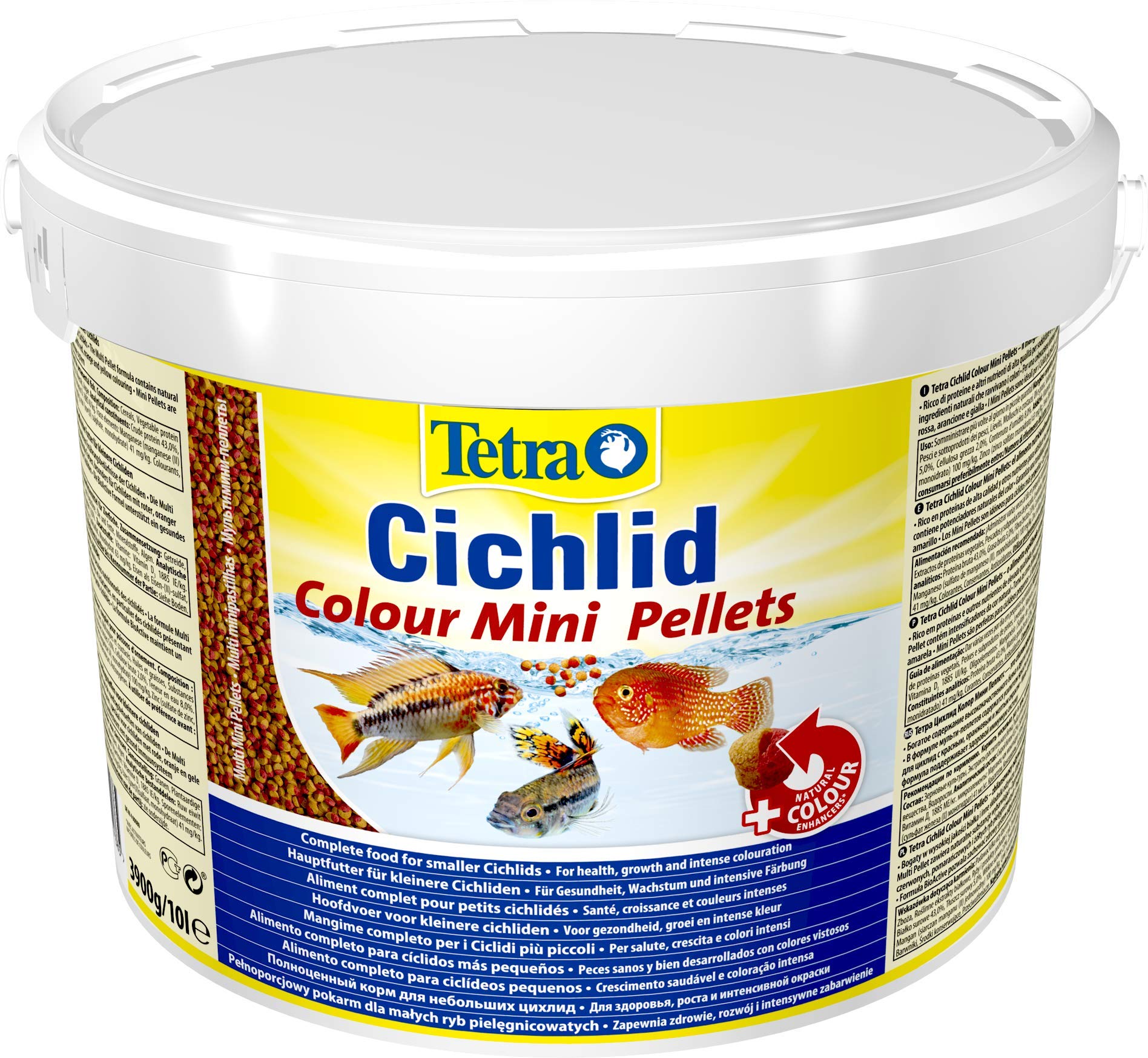 TETRA CICHLID COLOUR MINI PELLETS 10L MR
