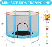 Svkiyang 150 cm gyerek trambulin biztonsági hálóval és kosárpalánkával 200 kg 6