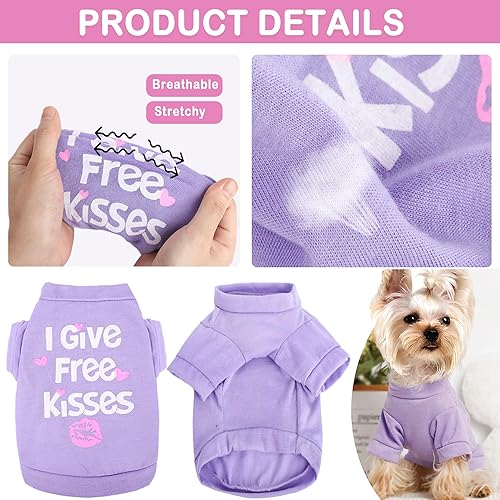 Miniatura 10 de Yikeyo Camisetas para perros pequeños y niños, ropa para perros pequeños y medianos, camisas para perros pequeños y medianos, camisa de verano para