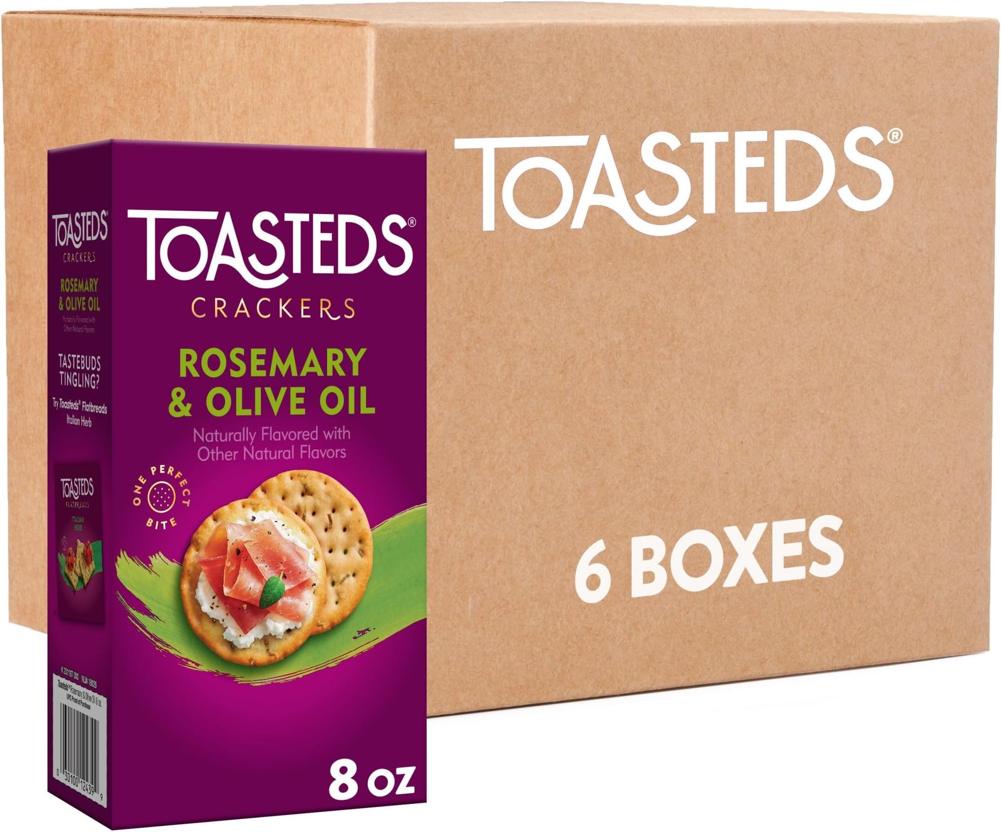Toasteds Crackers, Party Snacks, Rosemary & Olive Oil, 3lb