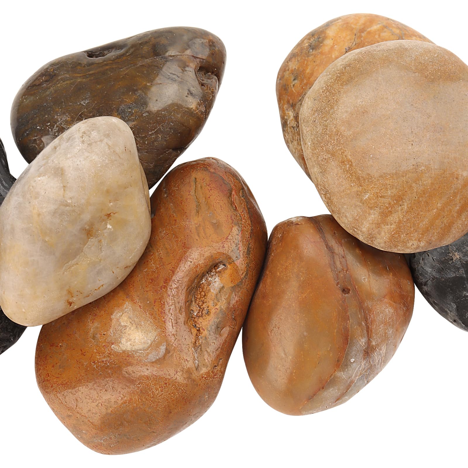 KEILEOHO Piedras decorativas de 5 kg de 4,5 a 6 cm, piedras decorativas de 11 libras, rocas de río para macetas, jardín, acuario