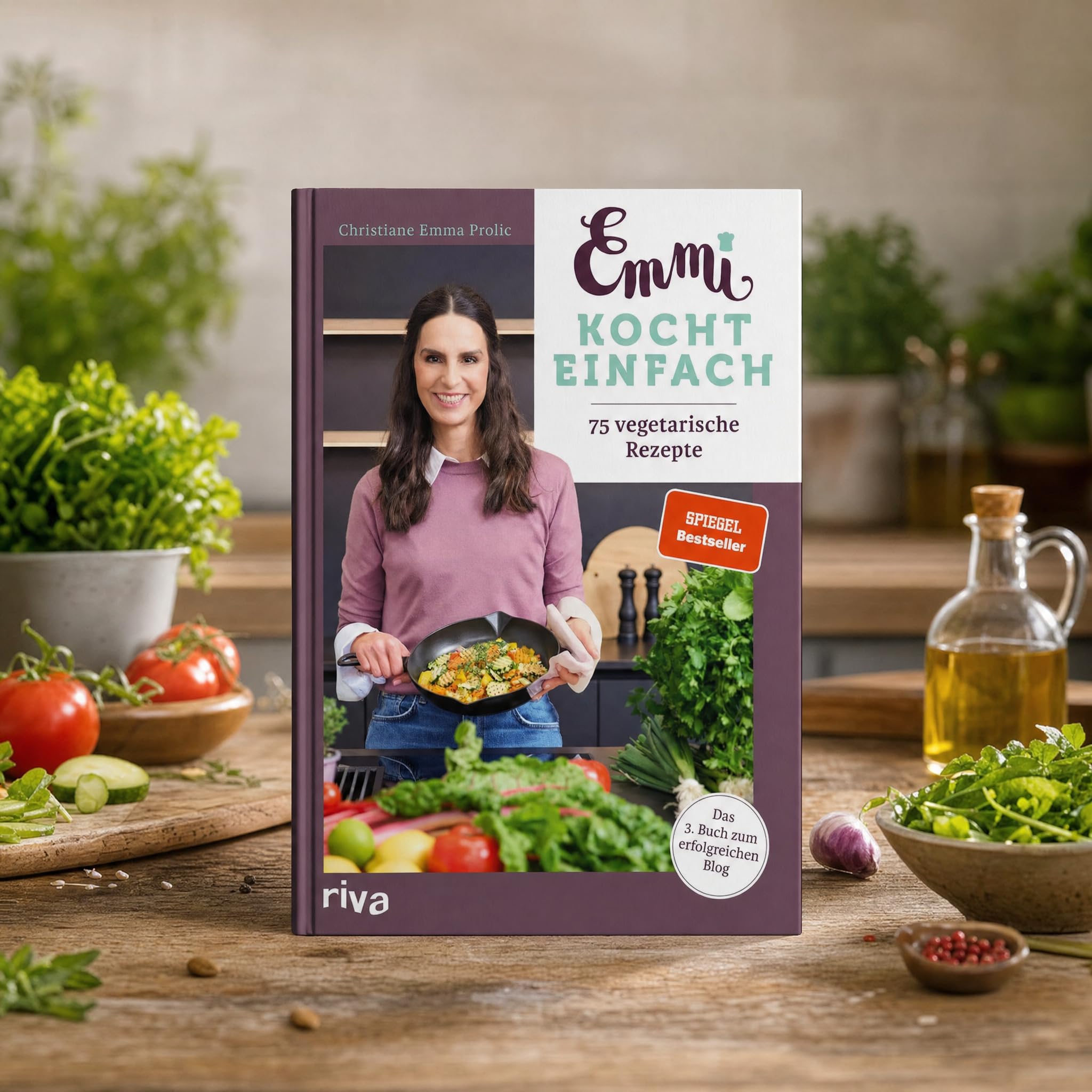 Emmi kocht 3er Bundle: Emmi kocht einfach, Emmi kocht weiter und Emmi kocht neue Lieblingsrezepte von Christiane Emma Prolic, gebundene Kochbücher für Familienküche, Meal Prep und Alltag