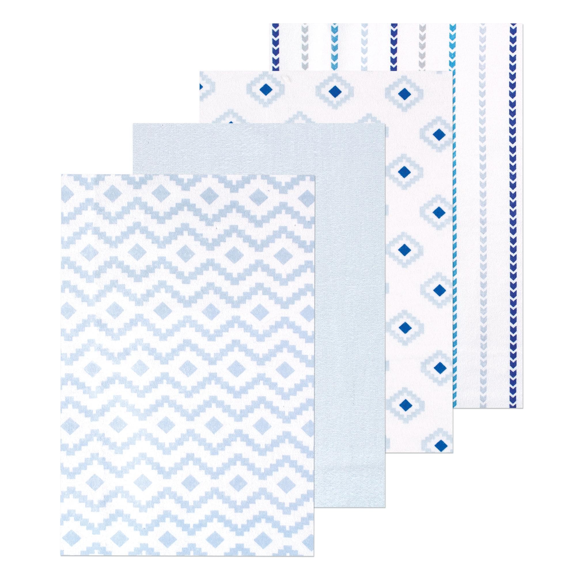 Luvable Friends Little Treasure Flannel Receiving Blankets 4pk