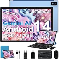 Biegedy Tablet 10 Pollici Tablets Android Octa-Core 2.0 GHz, 22GB RAM+128GB ROM (1TB TF)