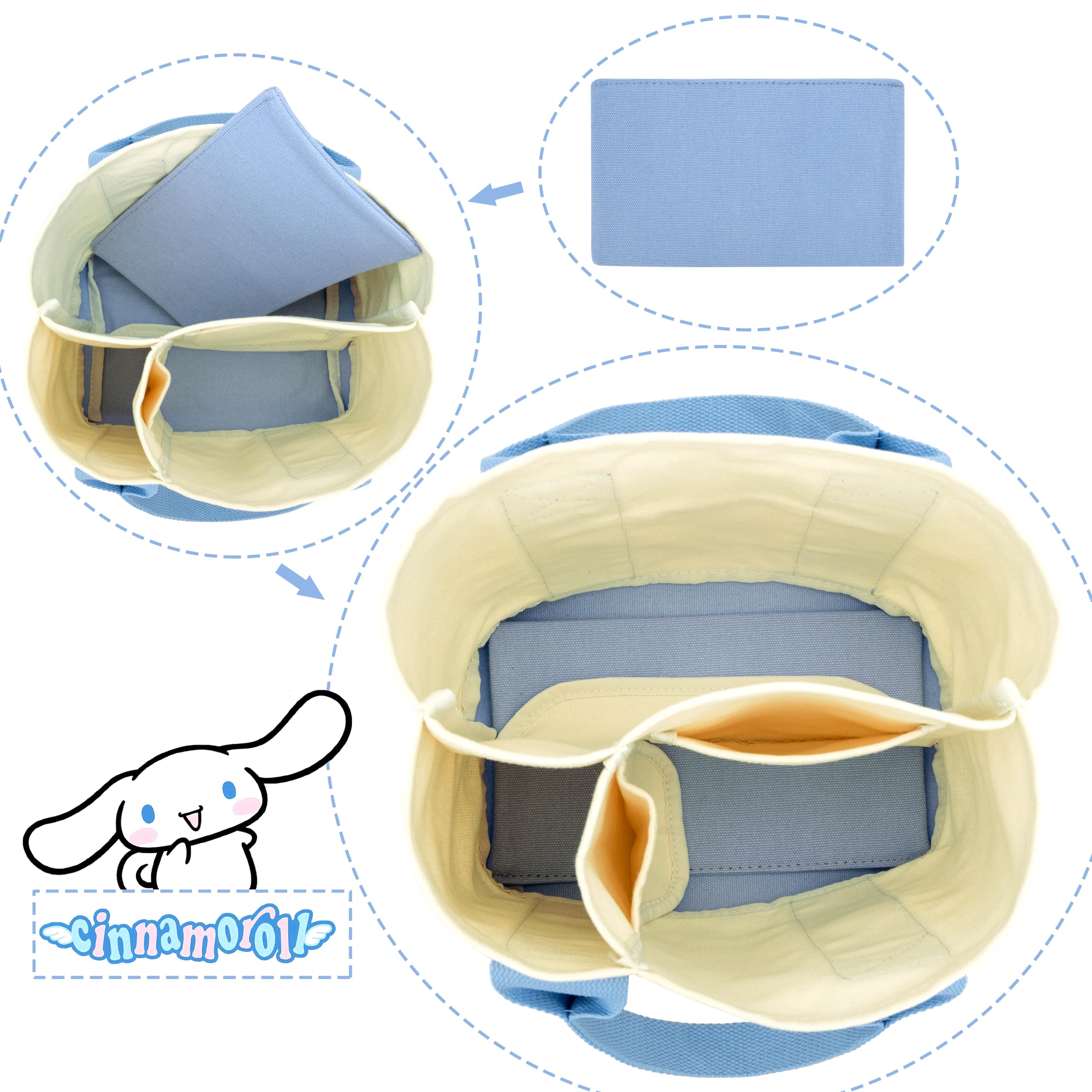 AURA Cinnamoroll Sac Isotherme Repas Mini, Étanche Et