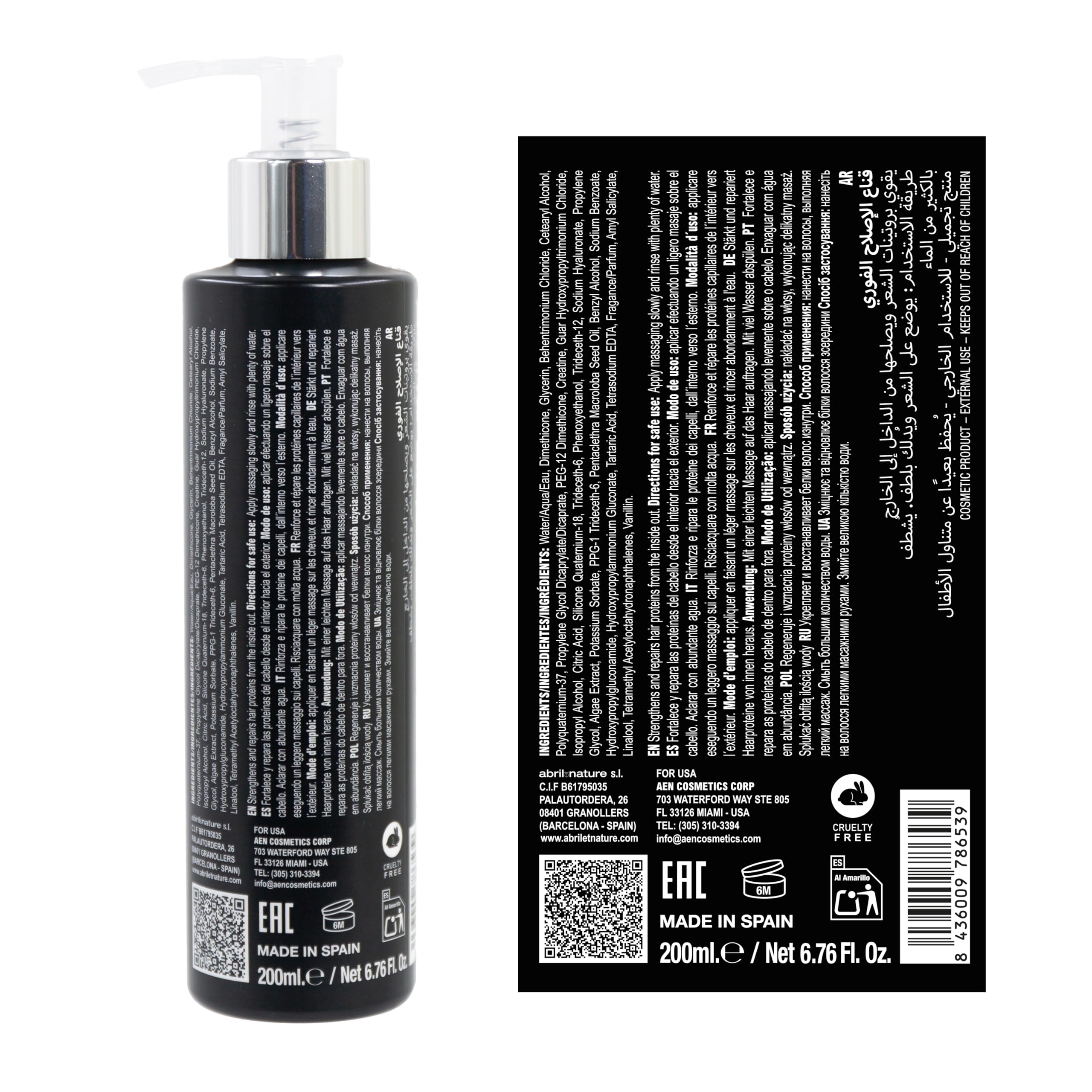 Mascarilla Profesional Molecular Therapy Cabellos Dañados Reestructura Repara Rellena Fibra Capilar 200 ml