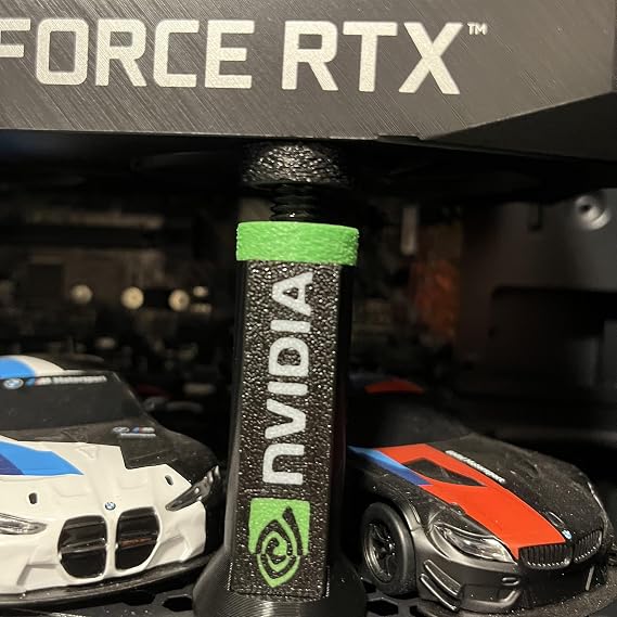 Nvidia Logolu Ayarlanabilir Ekran Kartı Tutucu - GPU Sarkma Önleyici Yükseklik Ayarlı Destek Aparatı (70mm - 125mm)