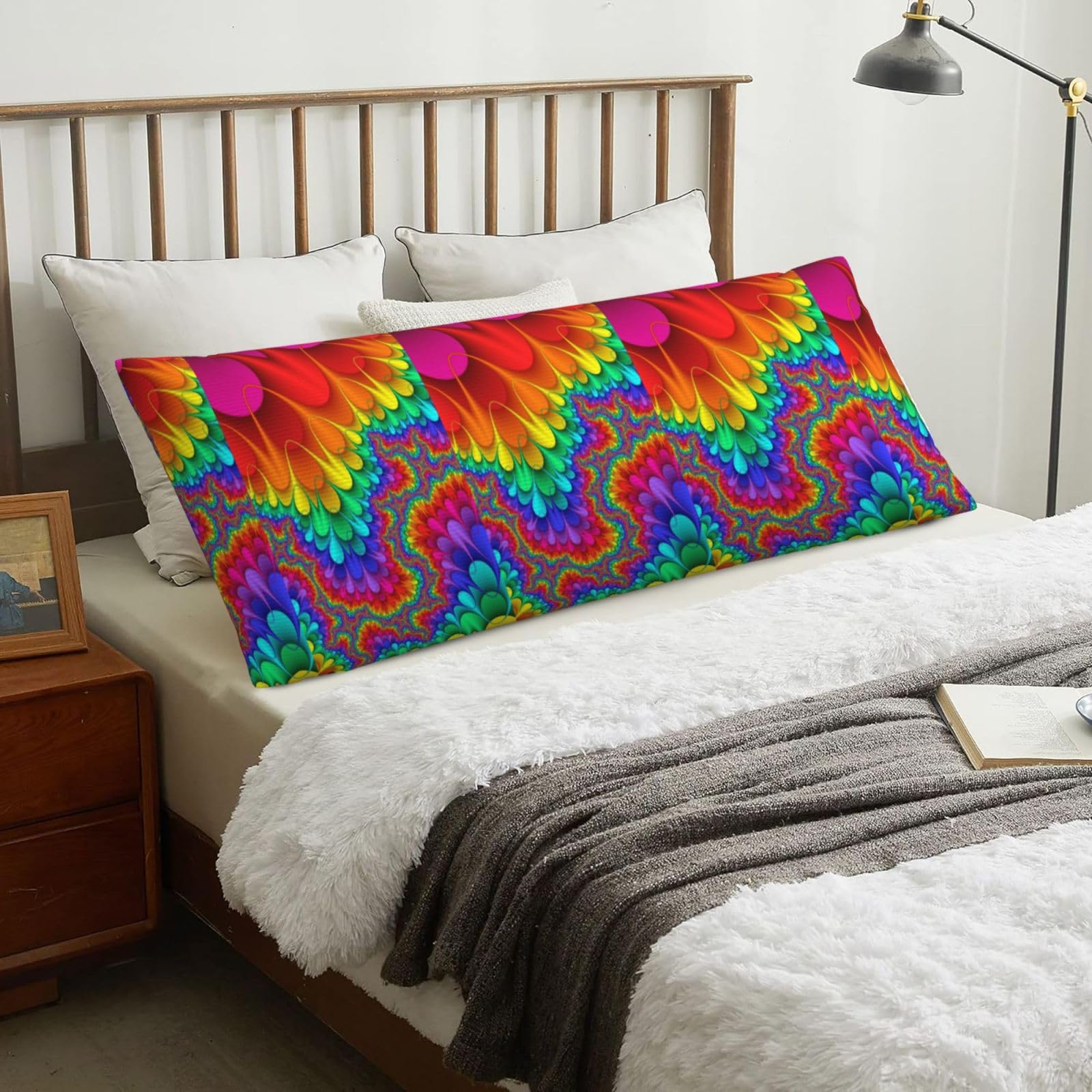 Bright Color, Body Pillow Cover with Zipper,Long Body Pillowcase 20 x 60 in