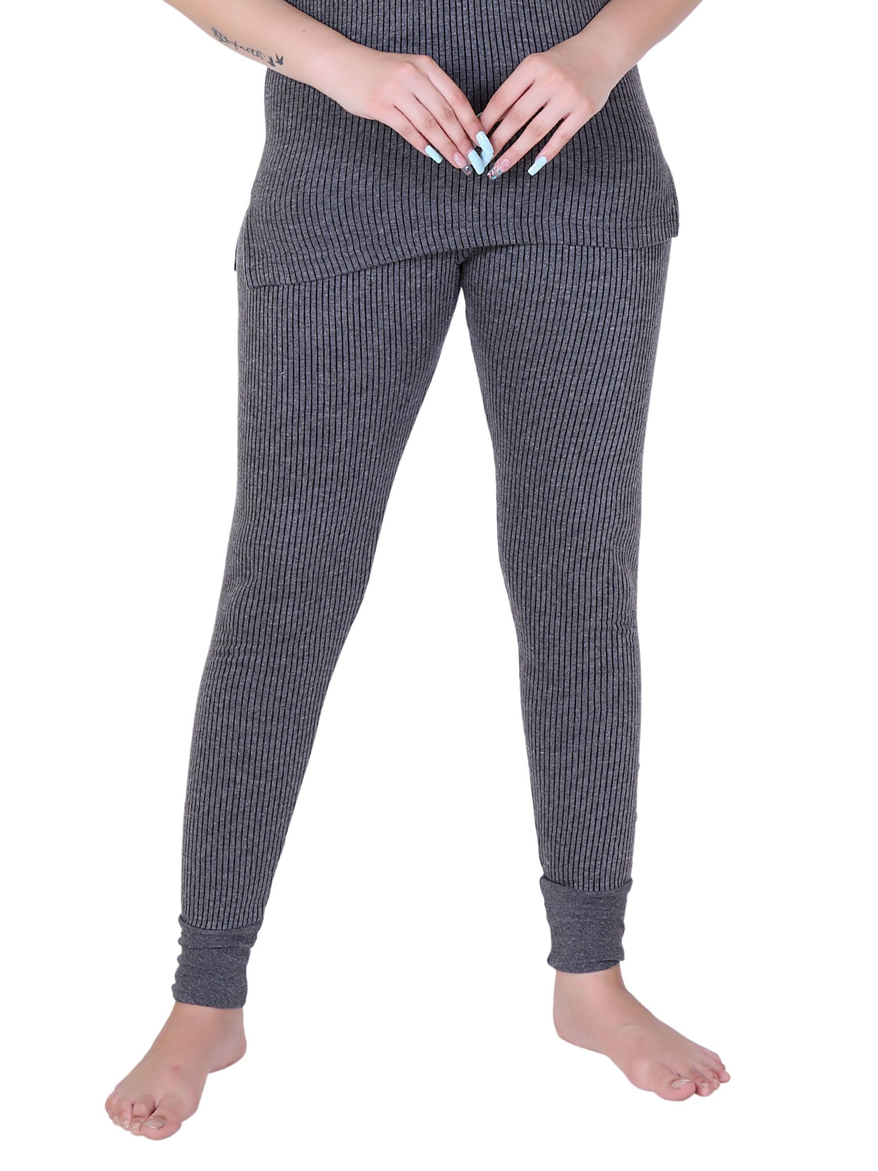 Womens Thermal Body Warmer Bottom Wear for Women | Ultra Soft Bottom Pant | Women's Winter Inner Wear (Pack of 1) (Dark Grey, 105/2XL)