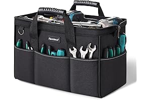 16 Inch Black Tool Bag for Work Tools - The Ultimate Organizer...